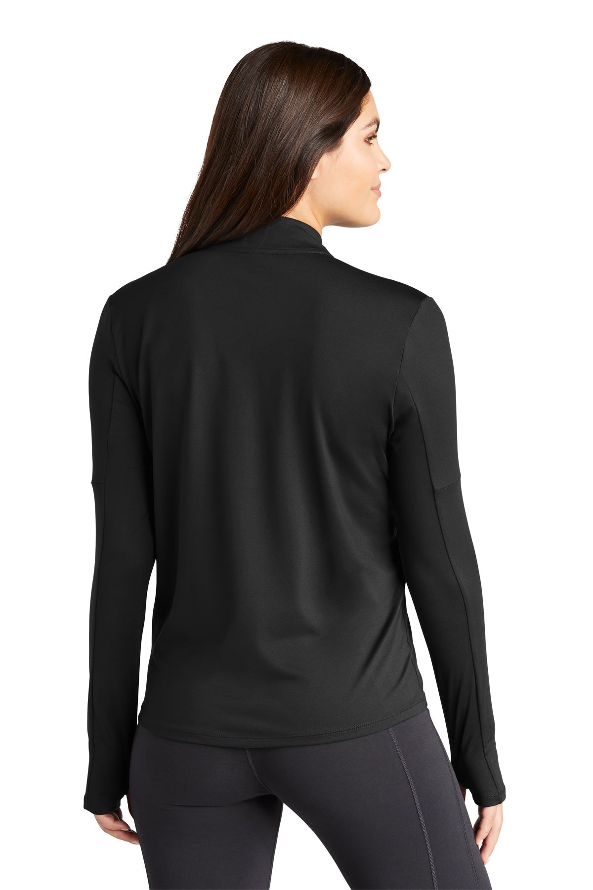 Nike Ladies Dri-FIT Element Custom Quarter Zips, Top Black