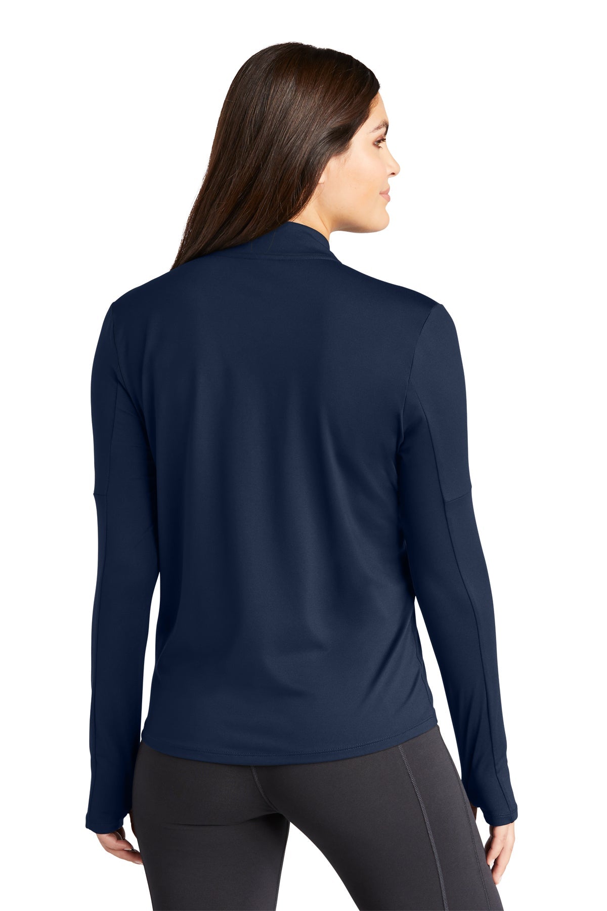 Nike Ladies Dri-FIT Element Custom Quarter Zips, Top Navy