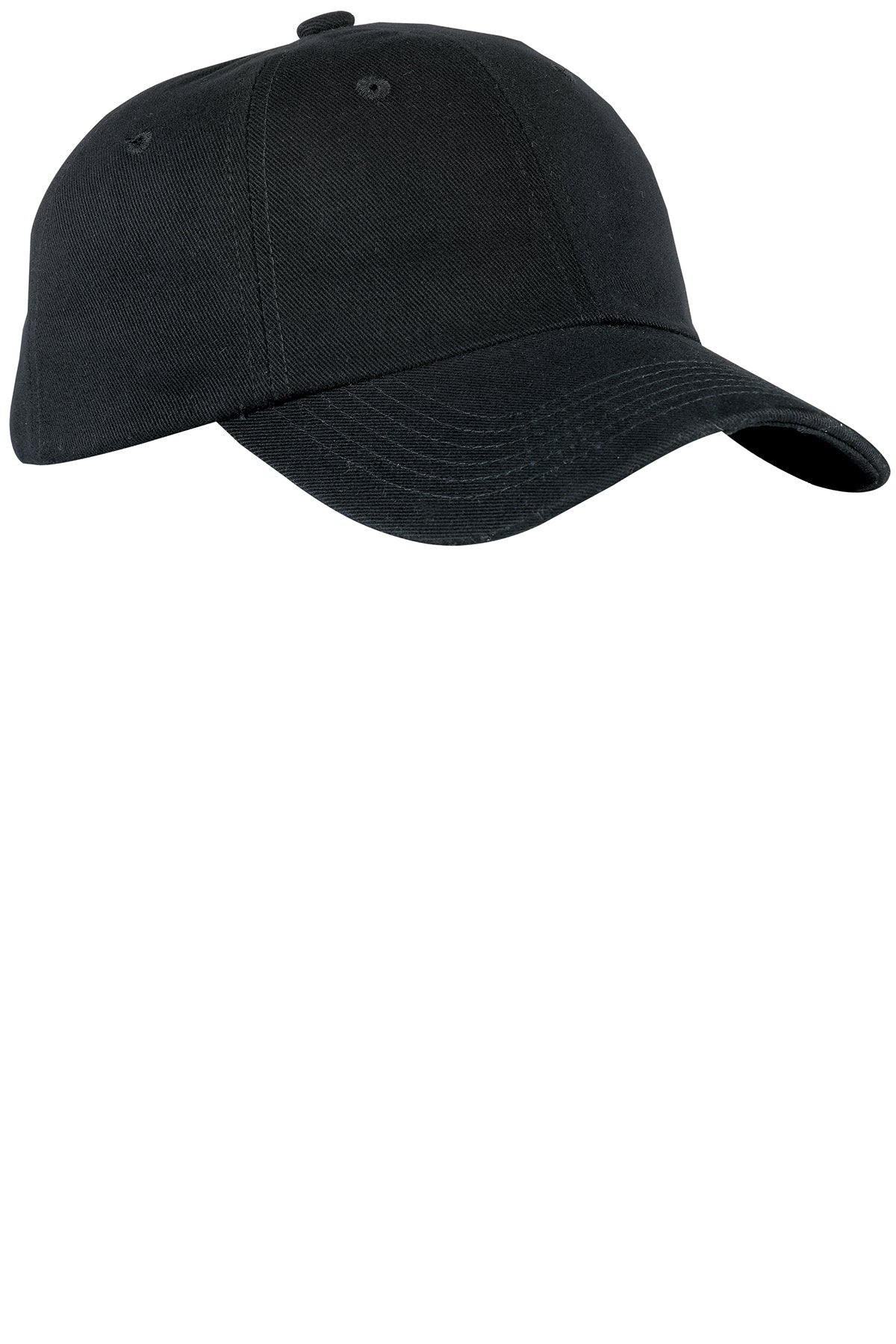 Port Authority Brushed Twill Custom Caps, Black