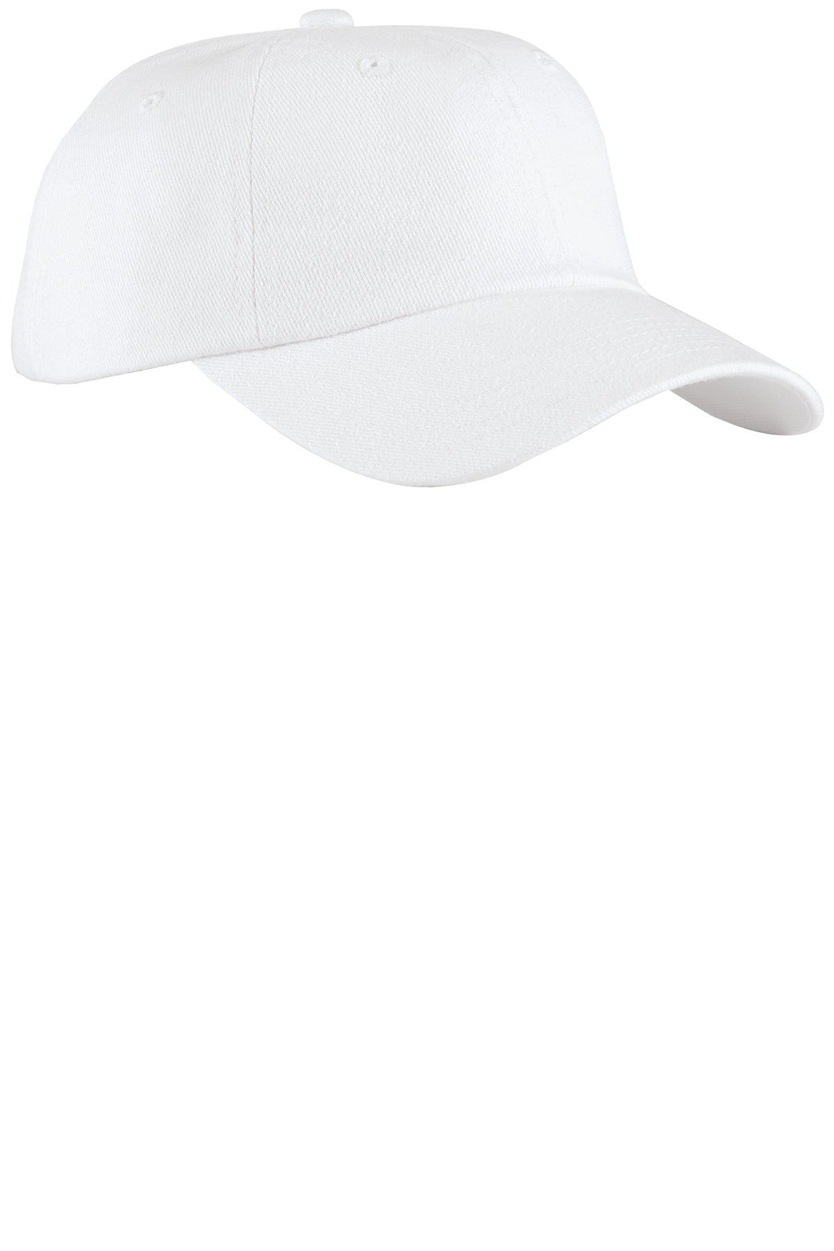 Port Authority Brushed Twill Custom Caps, White