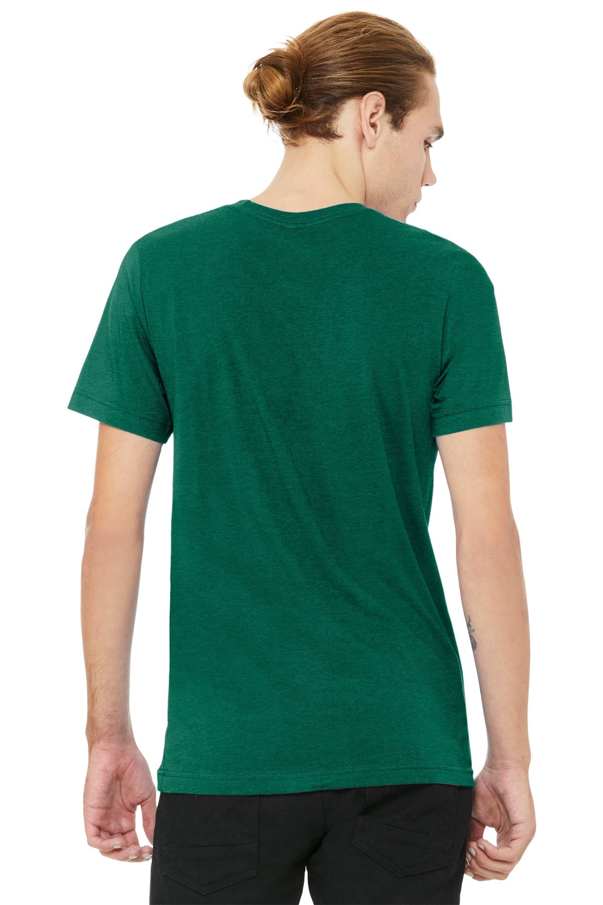 Bella Canvas Unisex Heather  V-Neck, Heather Grass Green