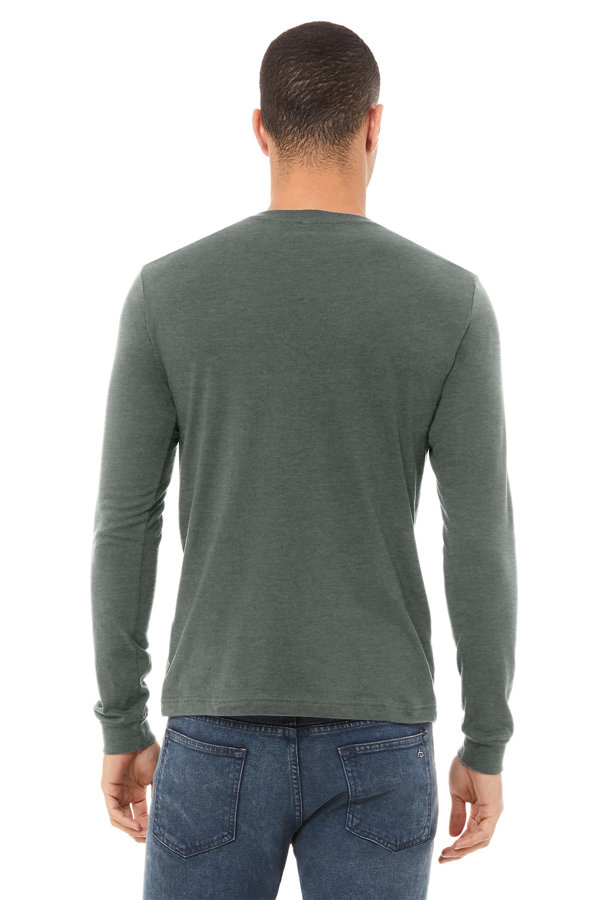 Bella Canvas Unisex Heather Long Sleeve T-Shirt, Deep Heather