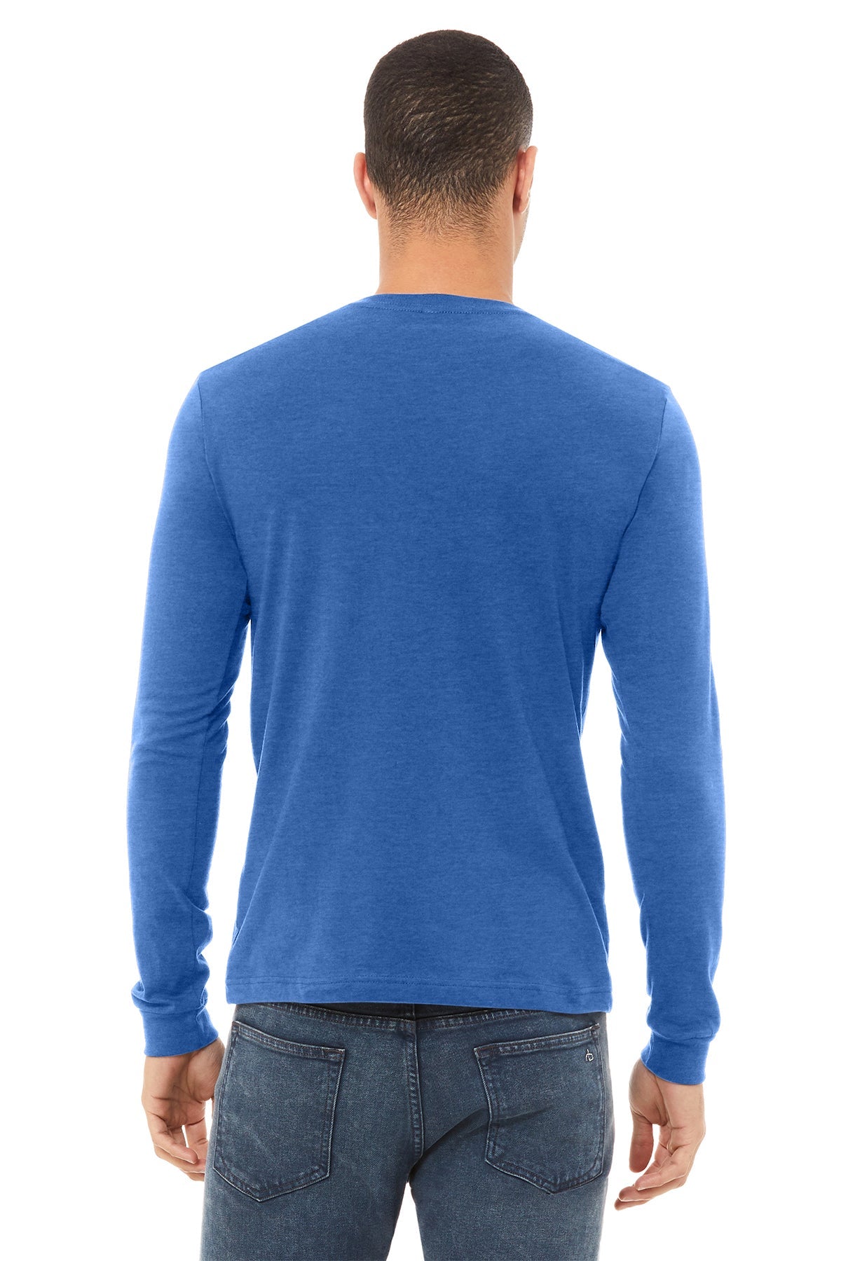 Bella Canvas Unisex Heather Long Sleeve T-Shirt, True Royal