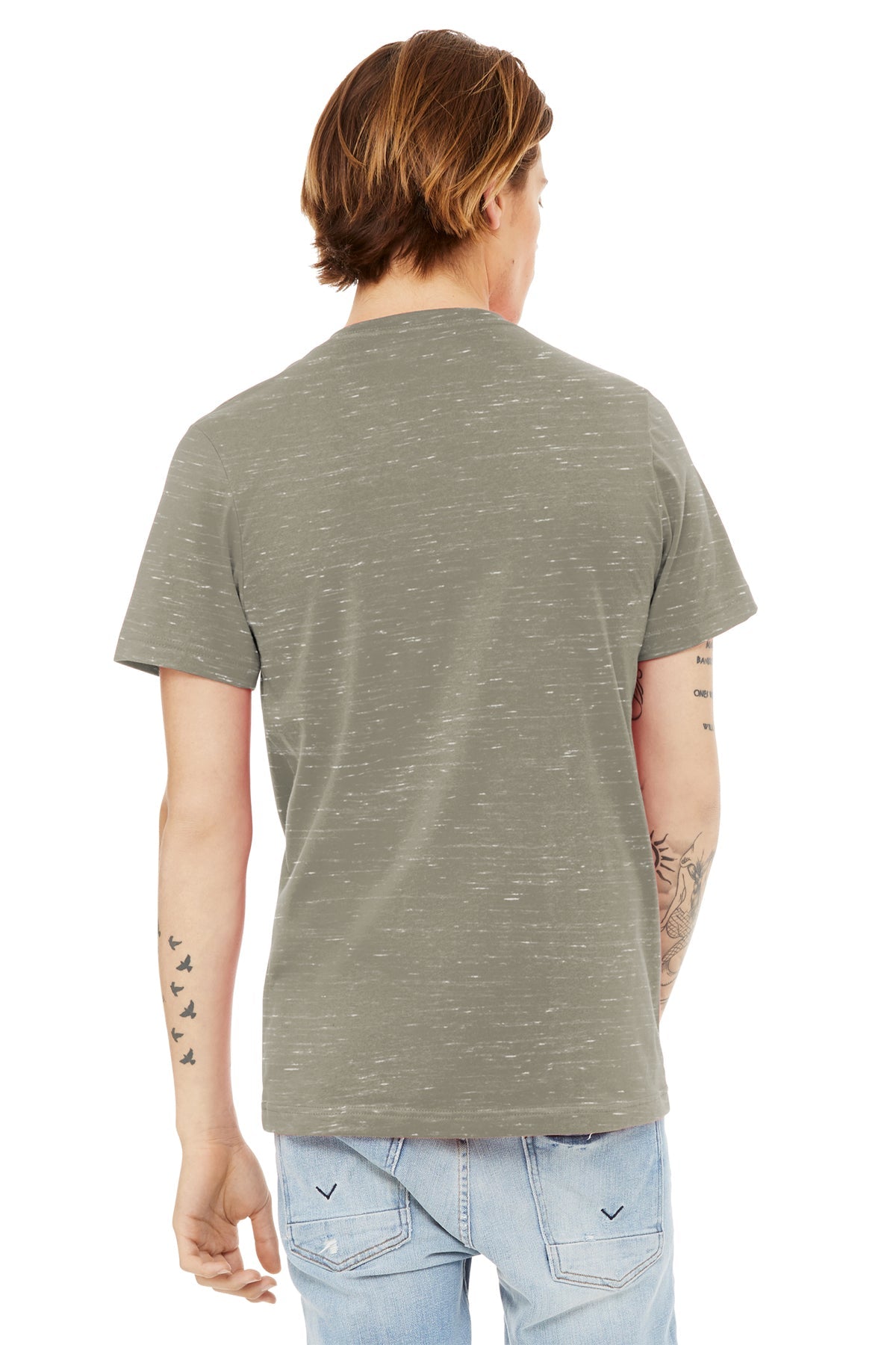 Bella Canvas Unisex Textured Jersey V-Neck, Stone Marble