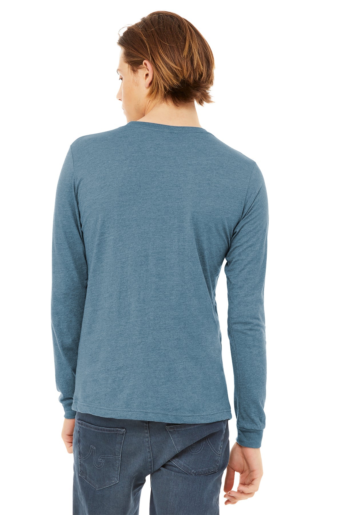 Bella Canvas Unisex Triblend Long Sleeve T-Shirt, Denim