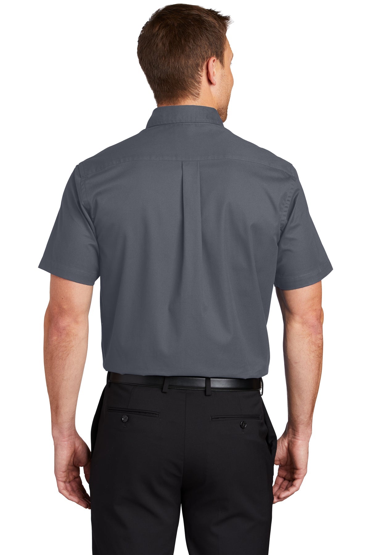 port authority_s508 _steel grey/light stone_company_logo_button downs