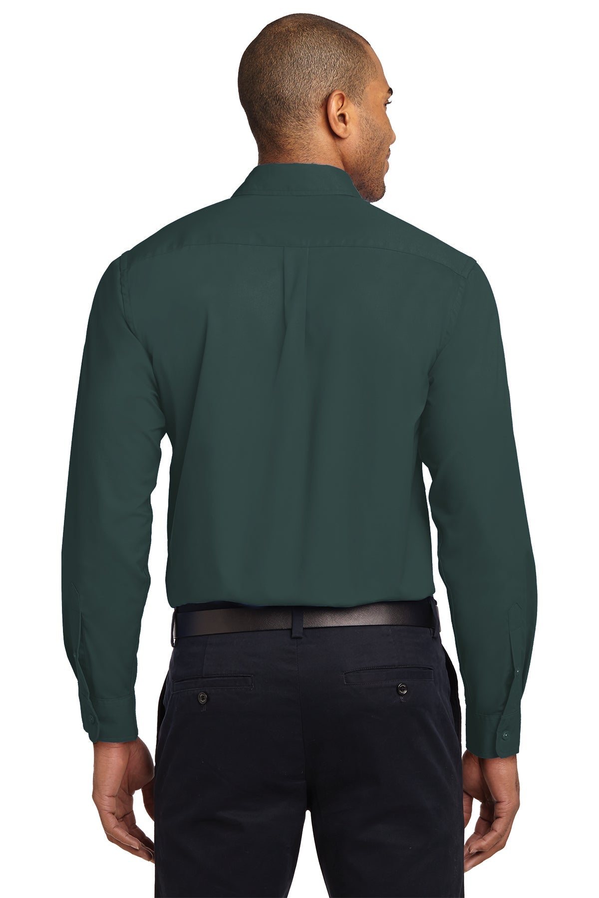 port authority_s608 _dark green/navy_company_logo_button downs