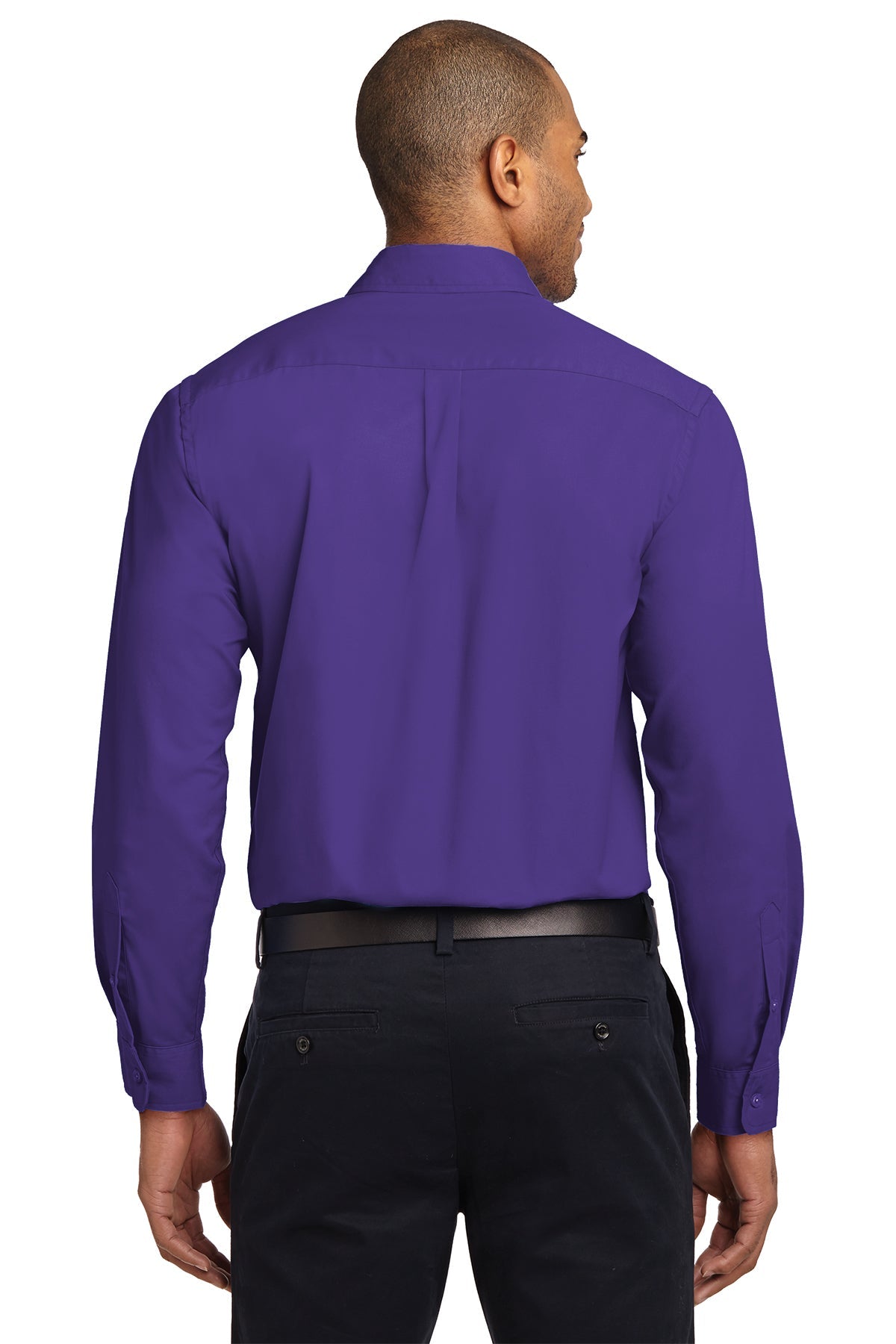 port authority_s608 _purple/light stone_company_logo_button downs