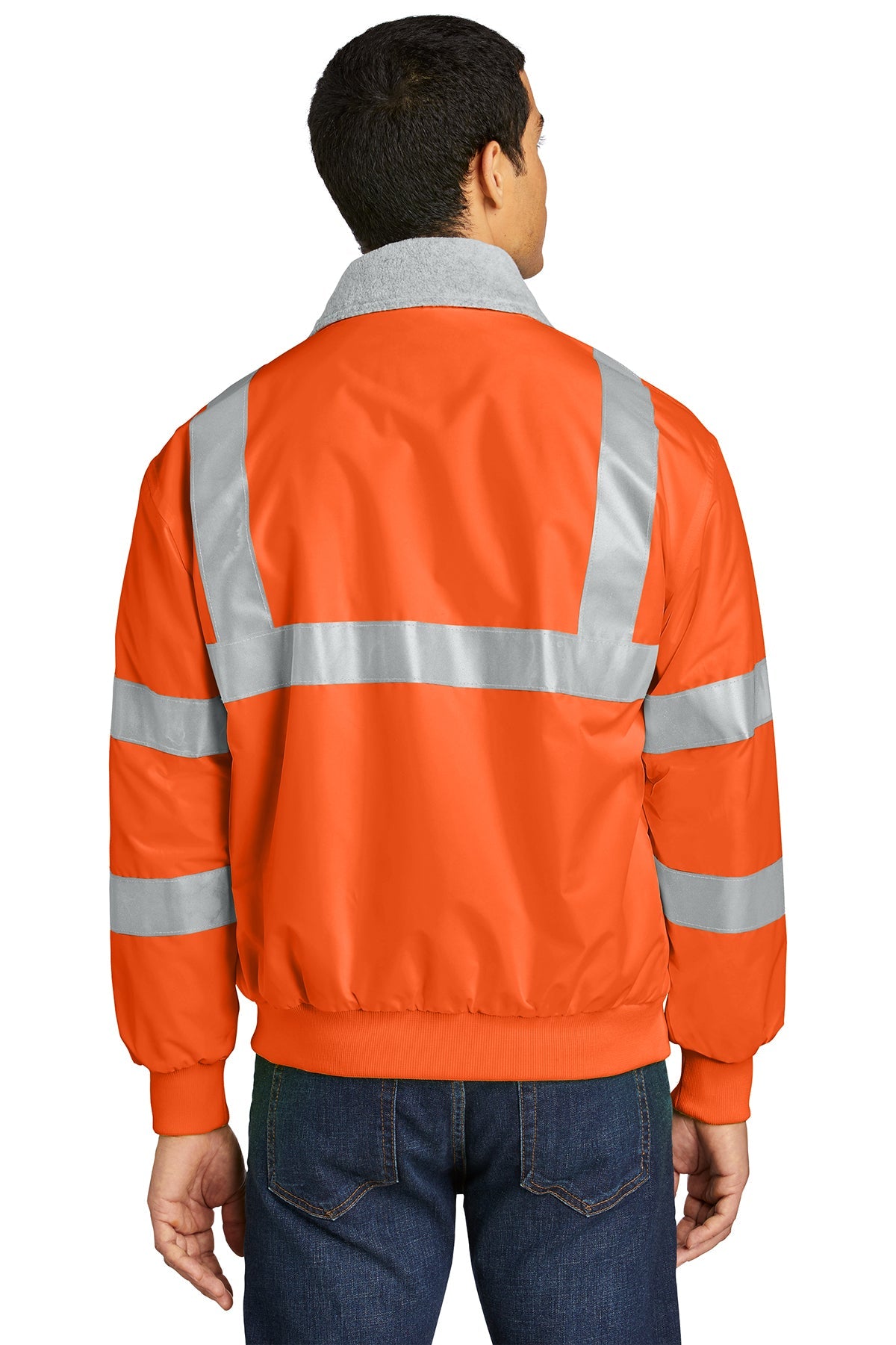 port authority_srj754 _safety orange/ reflective_company_logo_jackets
