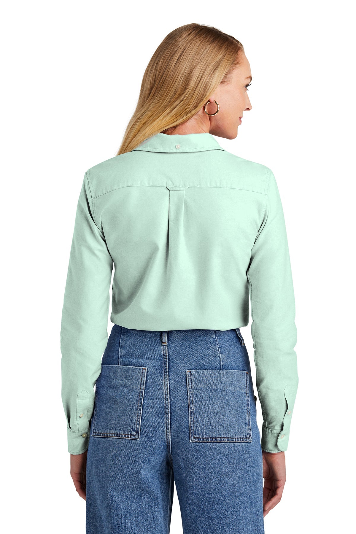 Brooks Brothers Womens Casual Oxford Cloth Shirt, Soft Mint