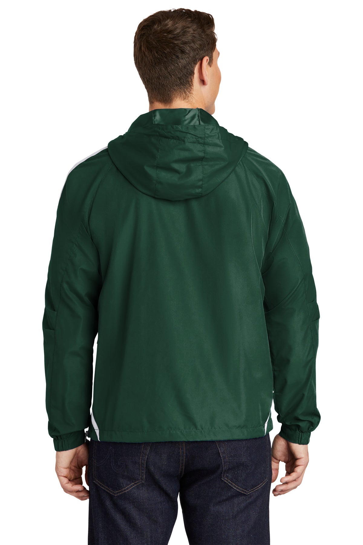 sport-tek_jst63 _forest green/white_company_logo_jackets
