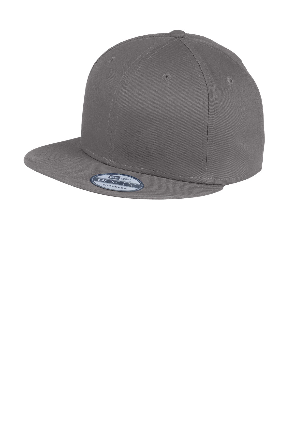 New Era Flat Bill Snapback Customized Caps, Charcoal