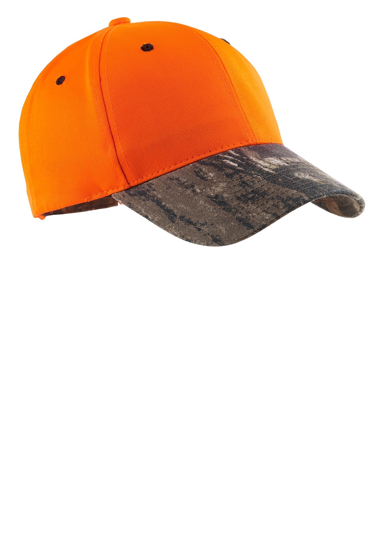 Port Authority Enhanced Visibility Branded Caps with Camo Brim, Orange Blaze/Mossy Oak [Gershman Mortgage]