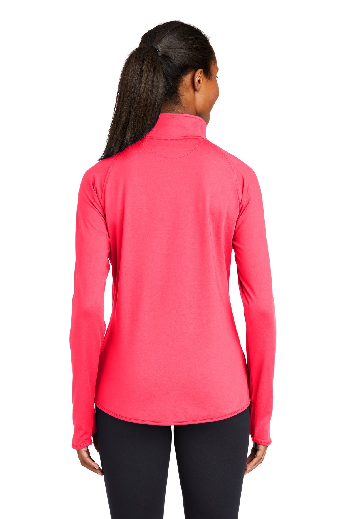 sport-tek_lst850 _hot coral_company_logo_sweatshirts