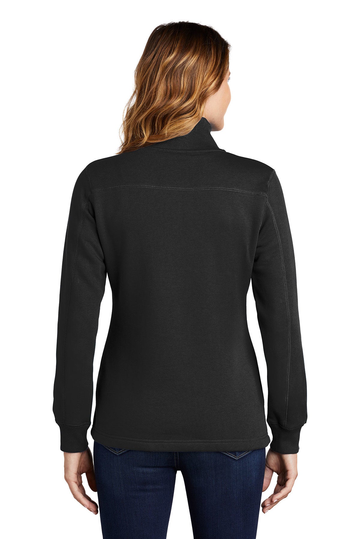 Sport-Tek Ladies Customized 1/4-Zip Sweatshirts, Black [TruNorthern]
