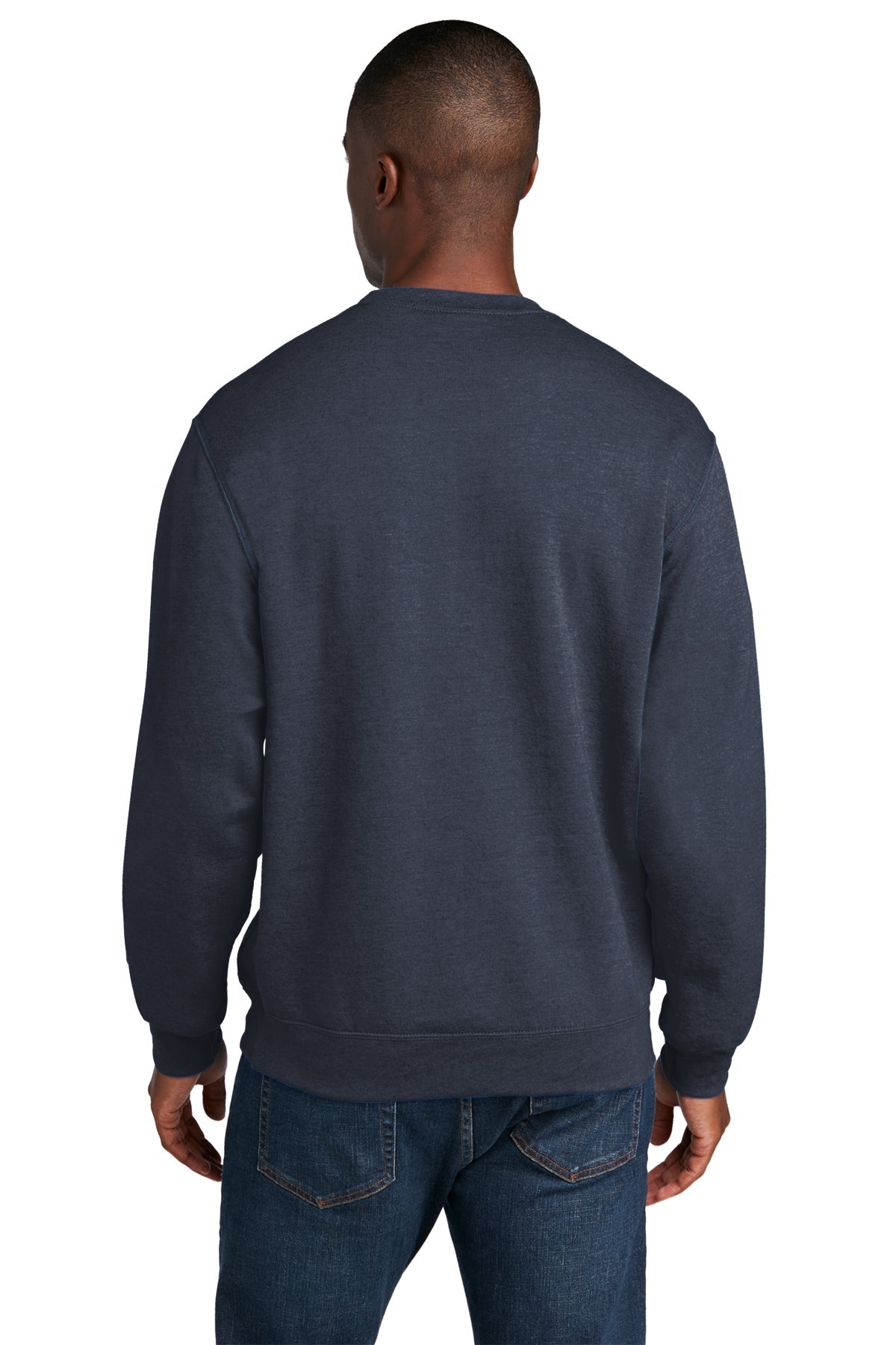 port & company_pc78 _heather navy_company_logo_sweatshirts