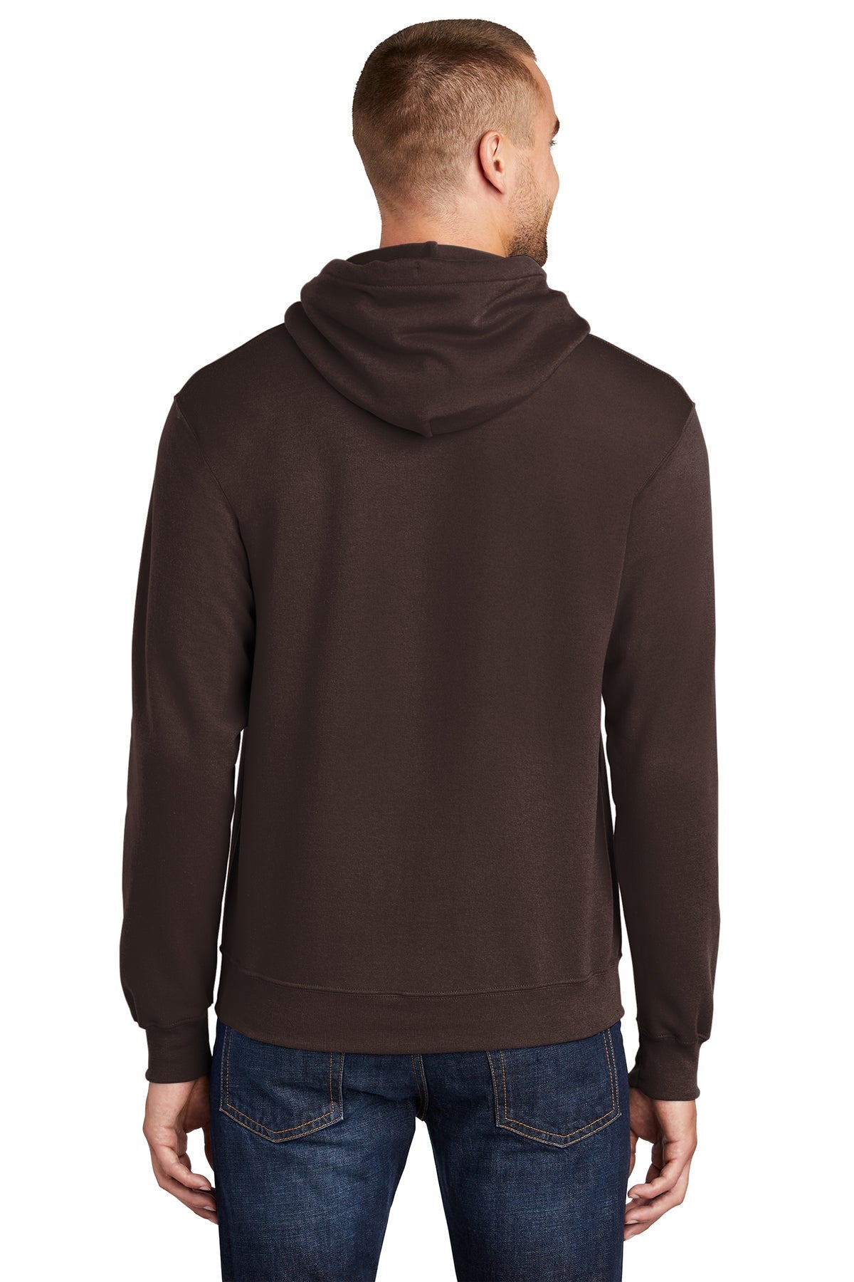 port & company_pc78h _dark chocolate brown_company_logo_sweatshirts
