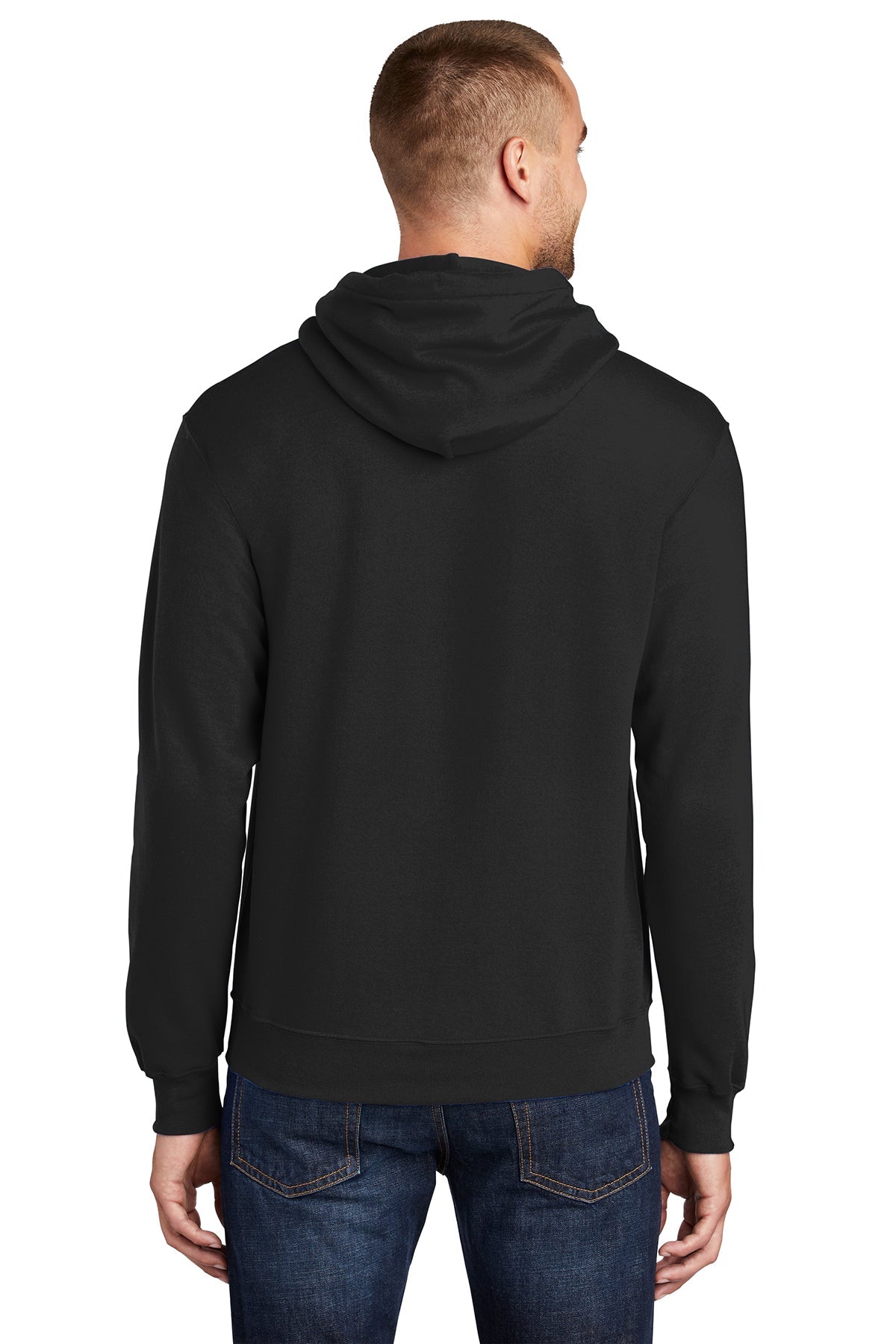 port & company_pc78h _jet black_company_logo_sweatshirts