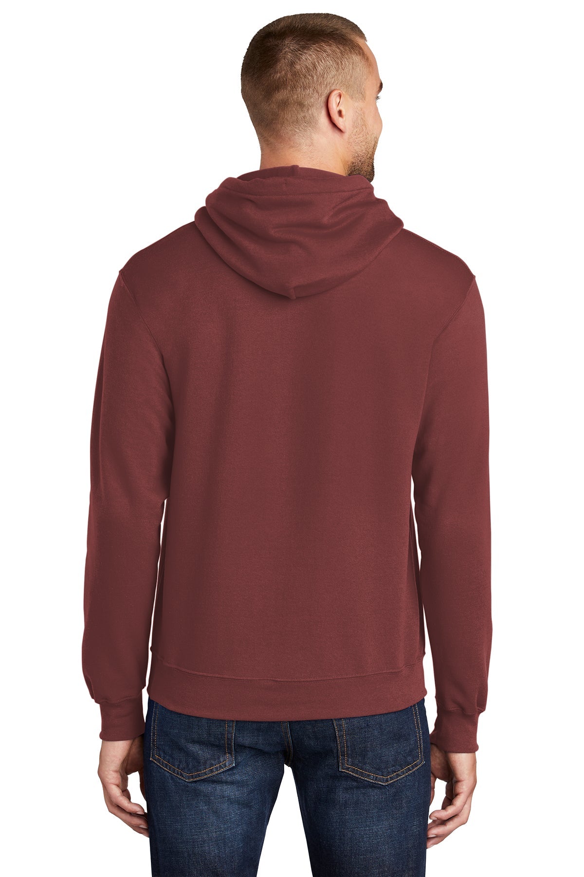 port & company_pc78h _maroon_company_logo_sweatshirts