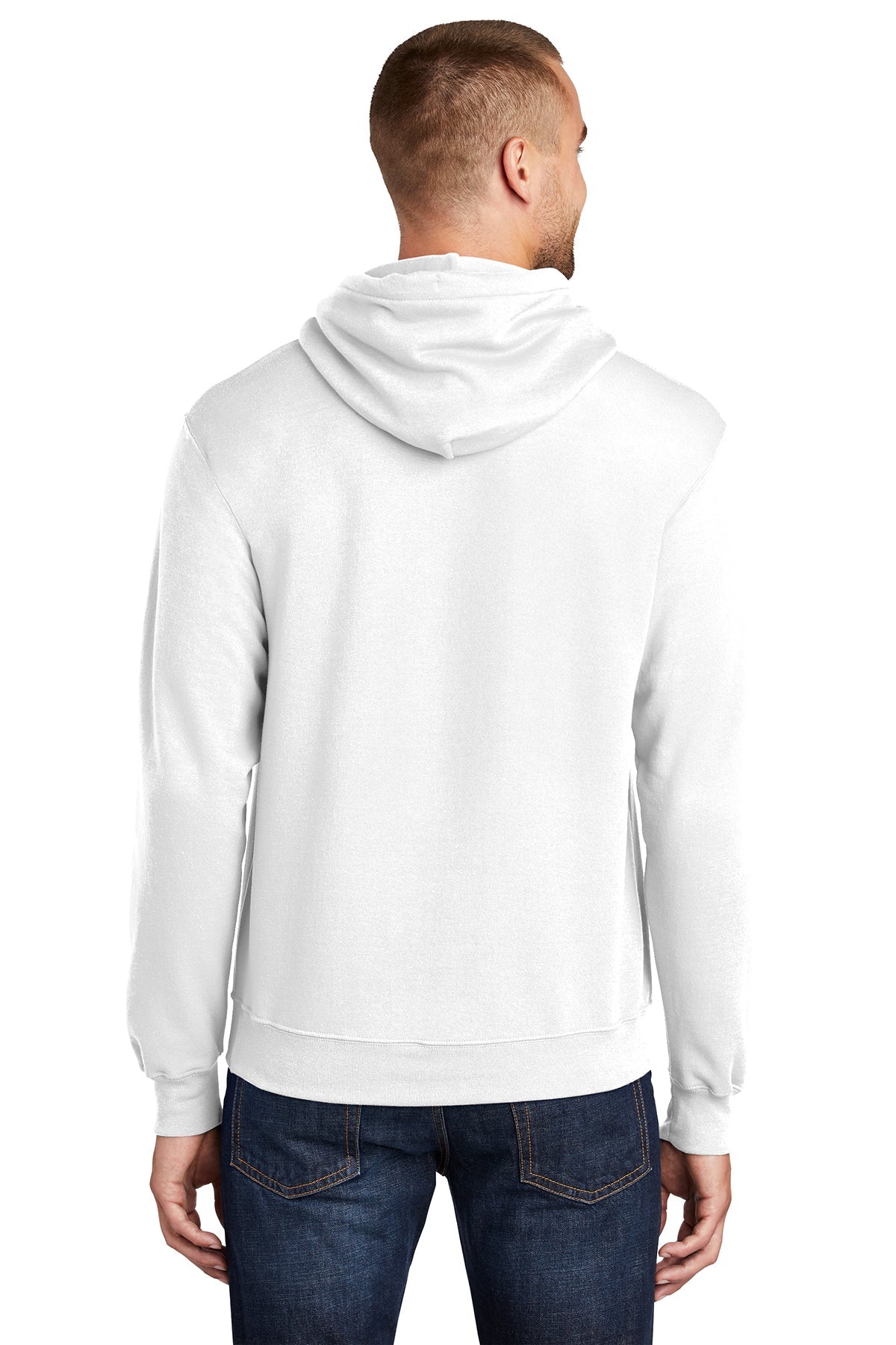 Port & Company Core Fleece Branded Hoodies, White [Arthur C Luf]