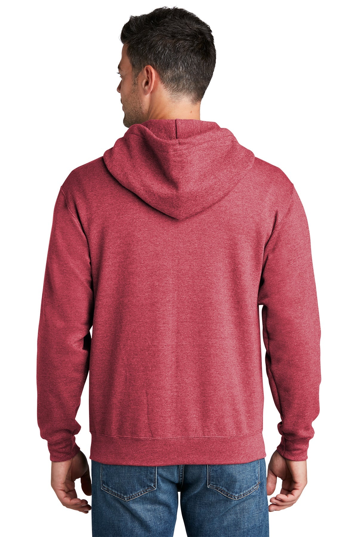 port & company_pc78zh _heather red_company_logo_sweatshirts