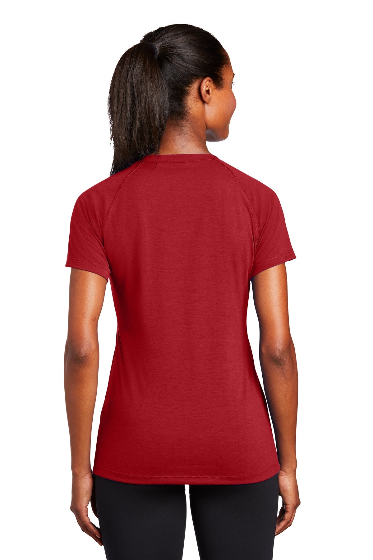 Sport-Tek Ladies Custom Ultimate Performance V-Necks, True Red [ERES]