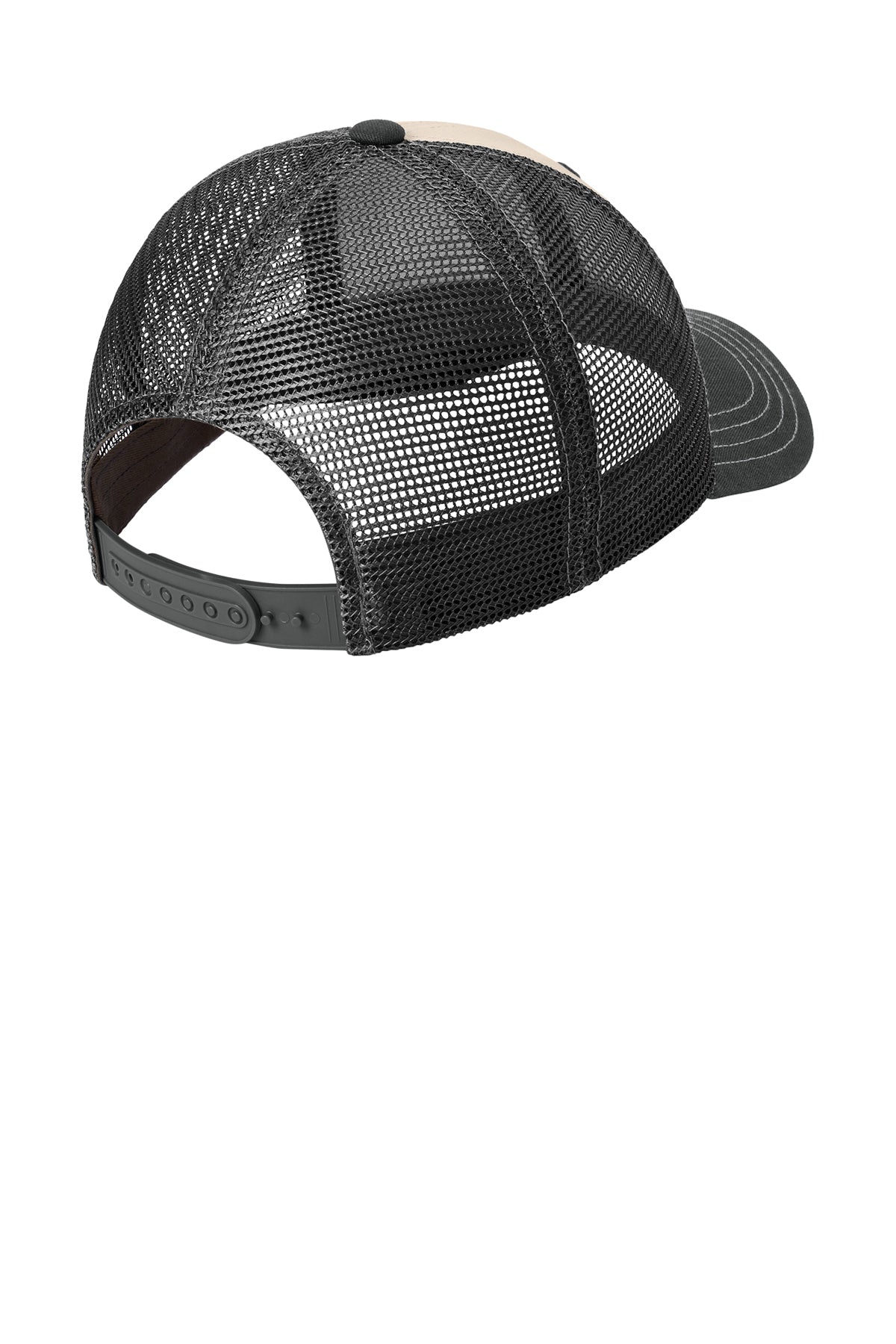 District Tri-Tone Mesh Back Caps, Sandstone/Charcoal/Black