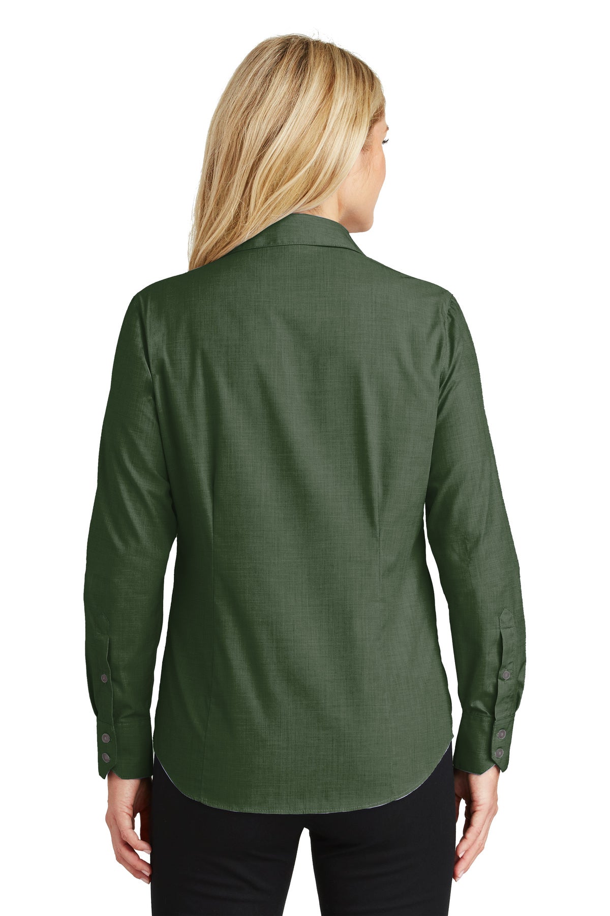 port authority_l640 _dark cactus green_company_logo_button downs
