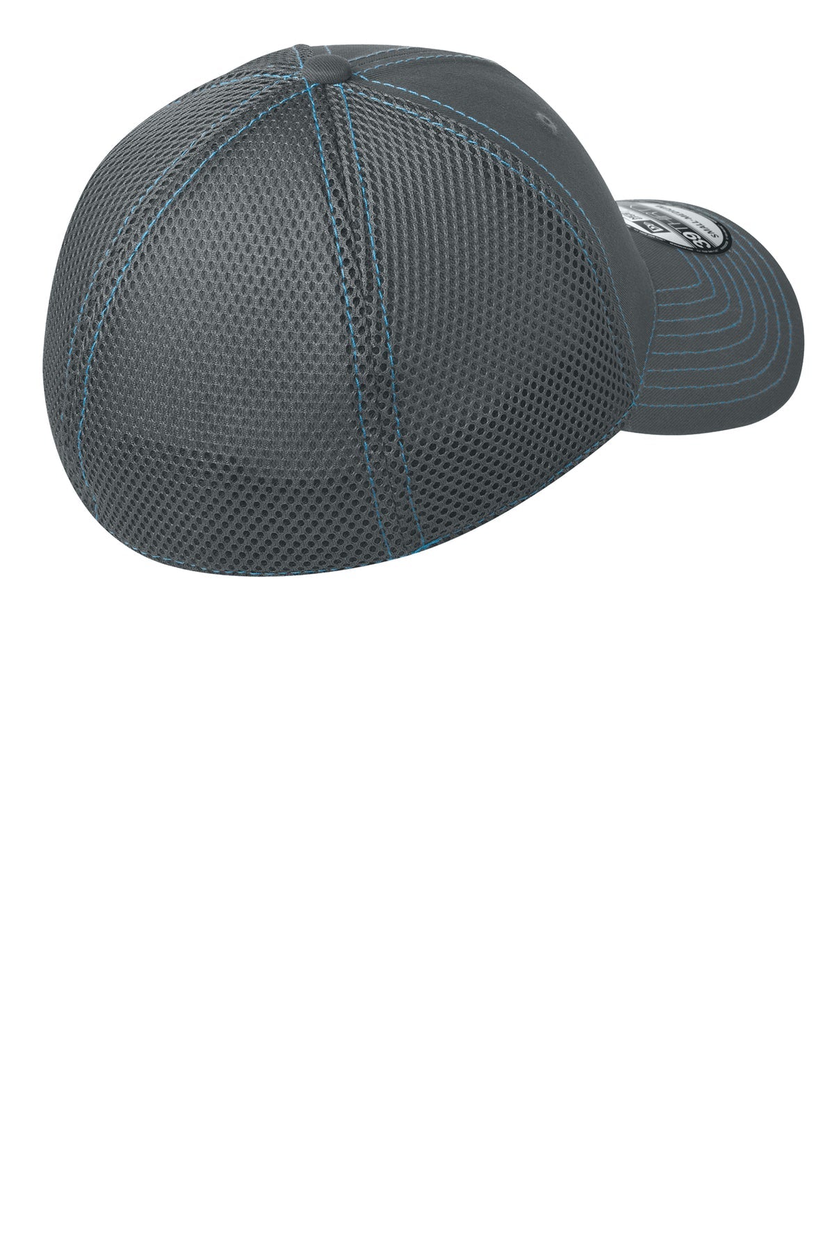 New Era Stretch Mesh Contrast Stitch Custom Caps, Graphite/Vice Blue