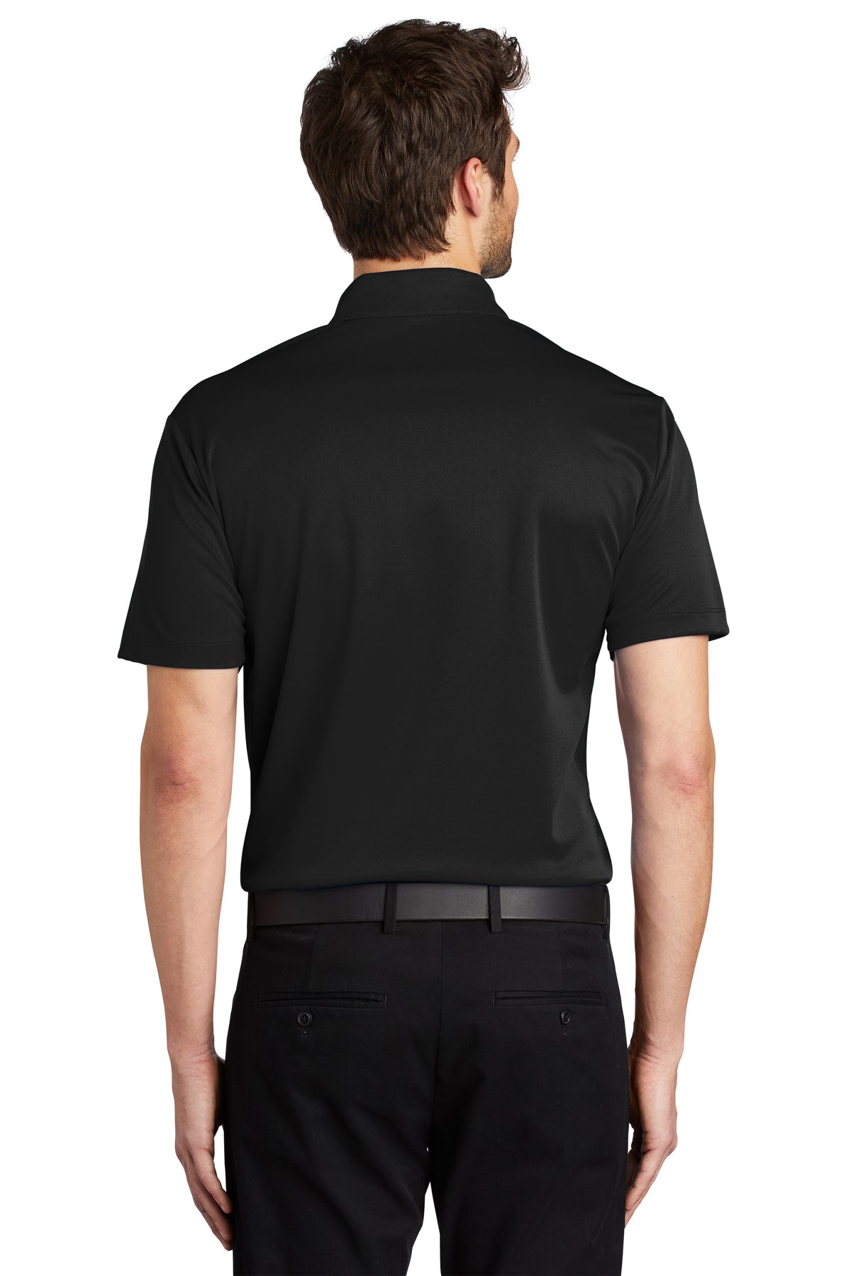 Port Authority Silk Touch Branded Performance Polos, Black [St Louis Music]