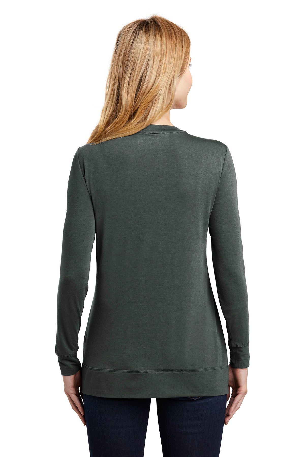 Port Authority Ladies Concept Branded Cardigans, Grey Smoke [TruNorthern]