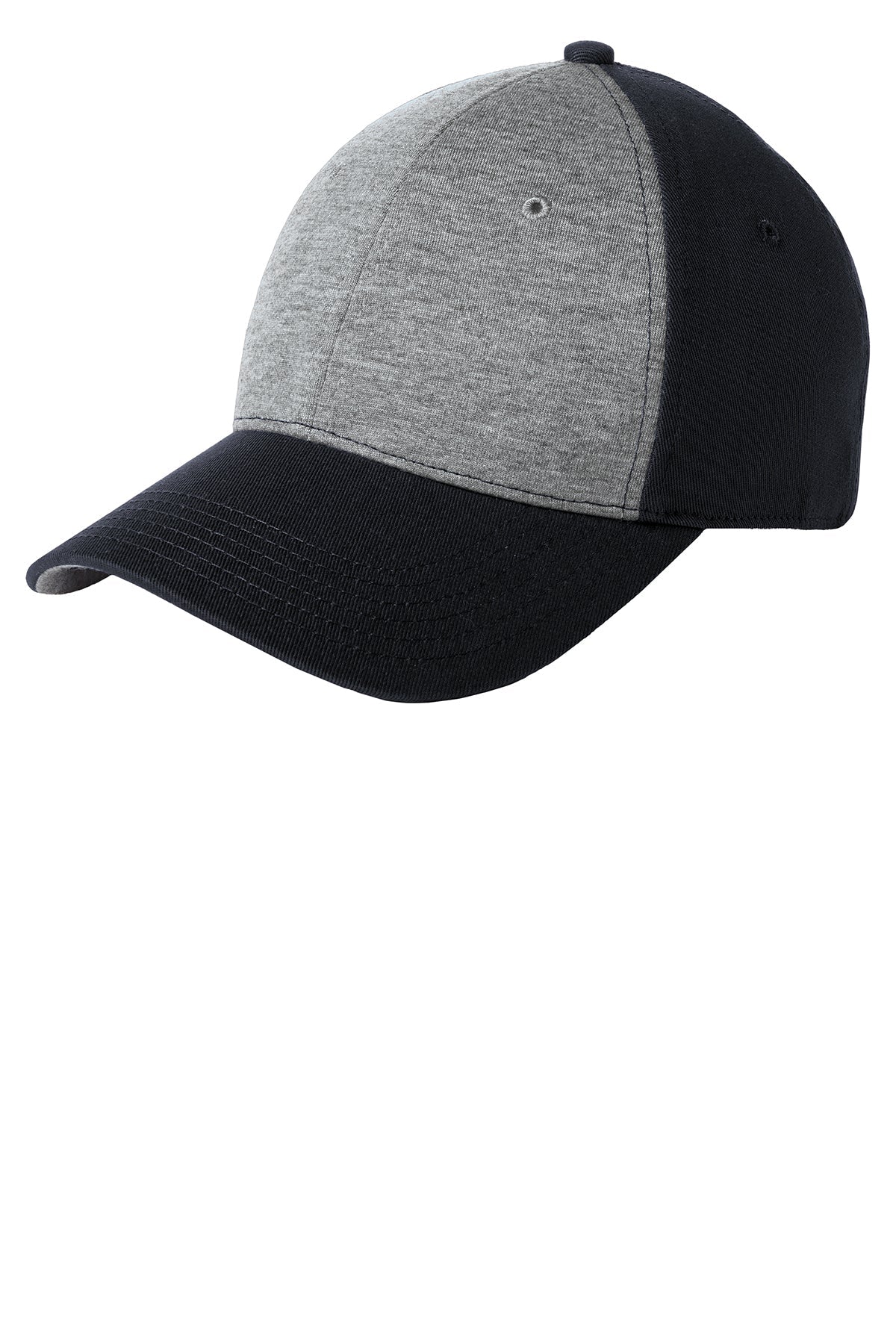 Sport-Tek Jersey Front Branded Caps, Vintage Heather/ Black