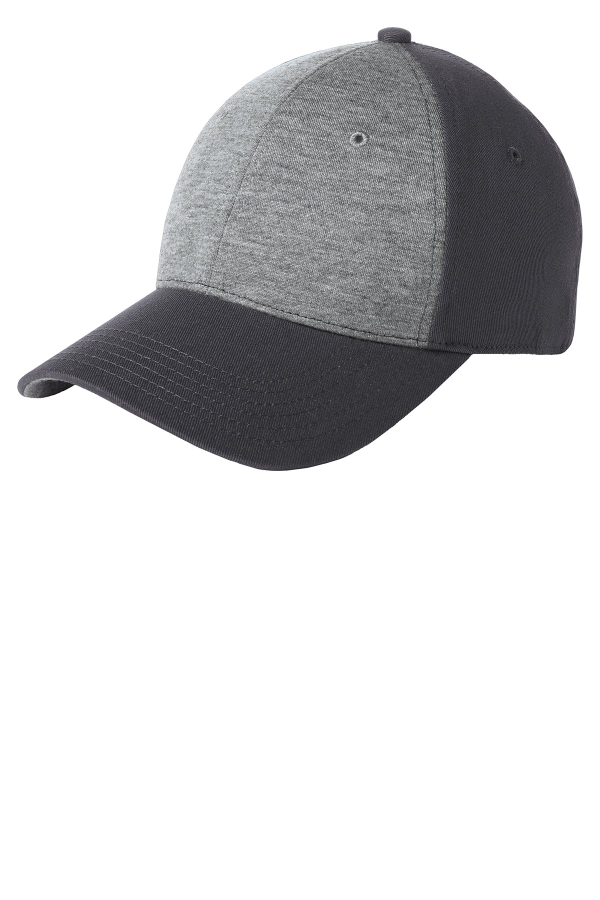 Sport-Tek Jersey Front Branded Caps, Vintage Heather/ Iron Grey