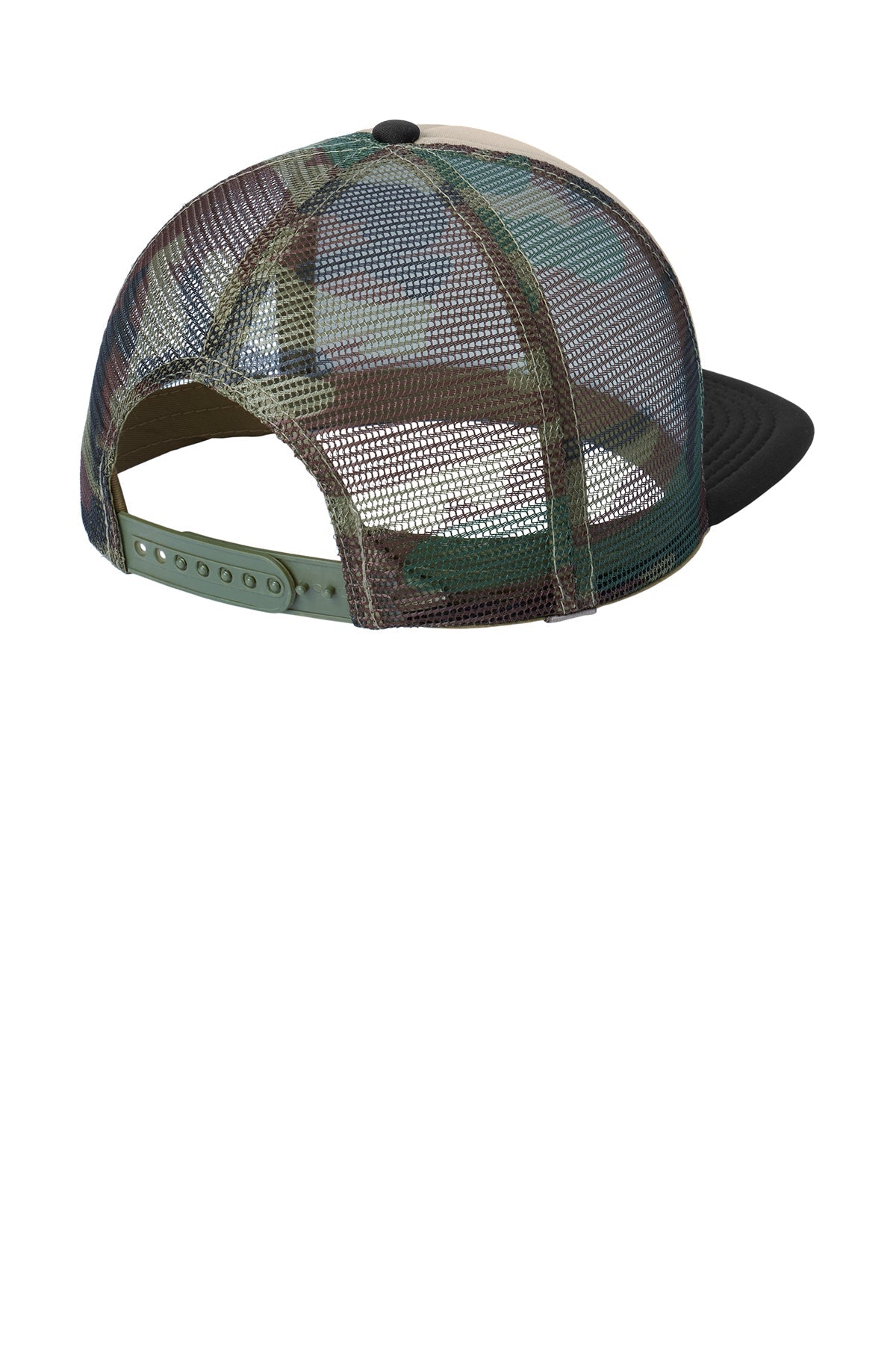District Flat Bill Snapback Trucker Caps, Military Camo
