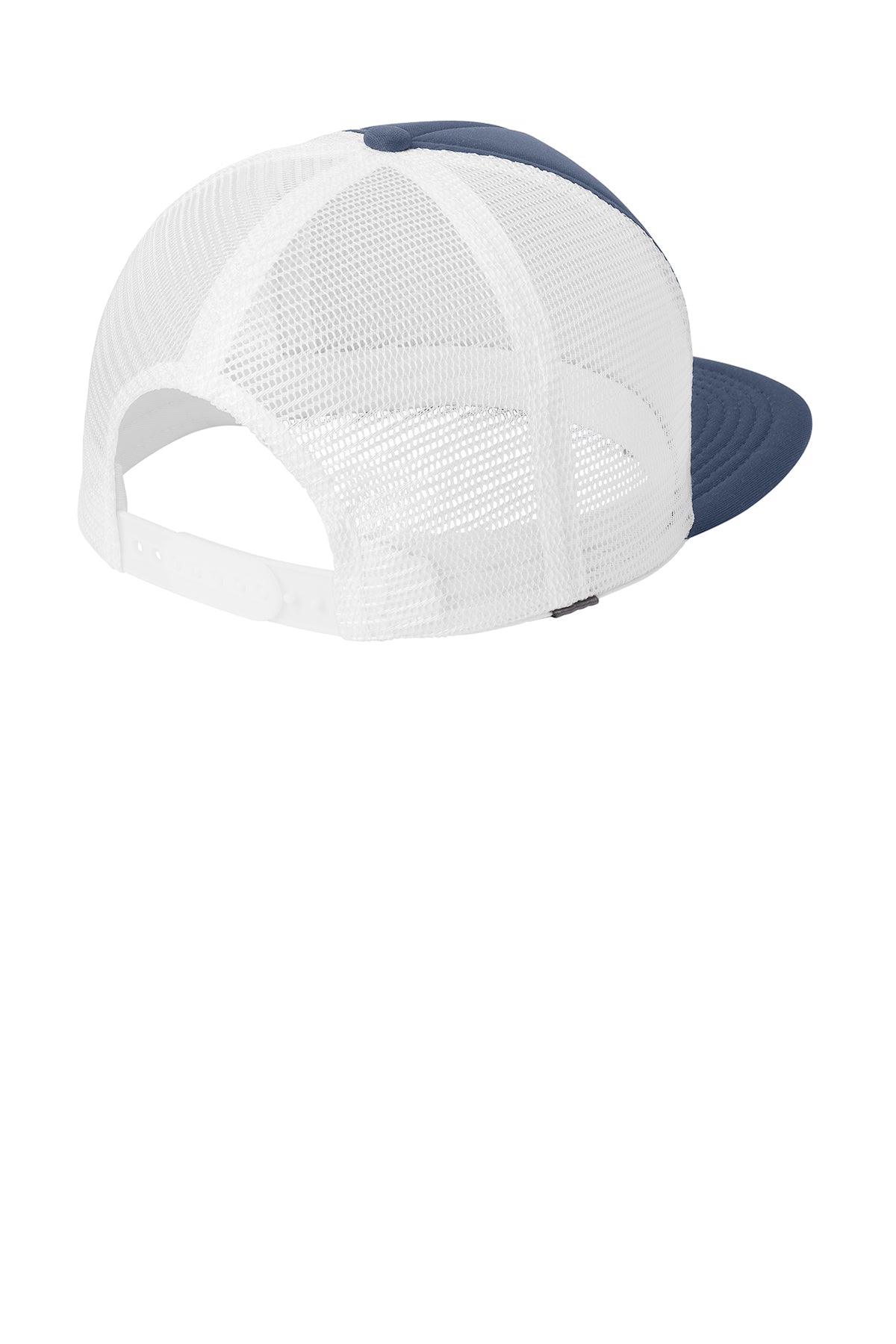 District Flat Bill Snapback Trucker Caps, New Navy