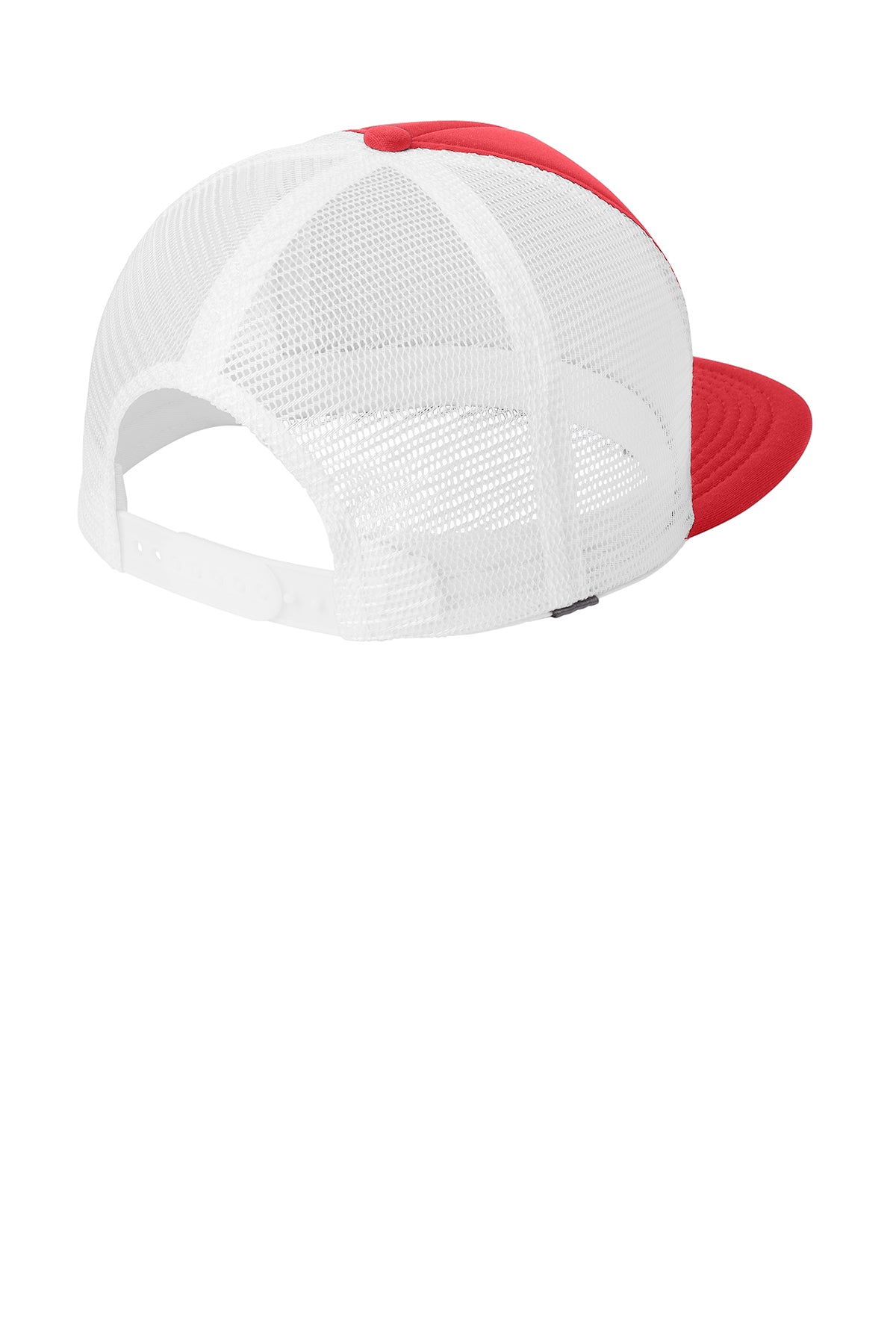 District Flat Bill Snapback Trucker Caps, New Red