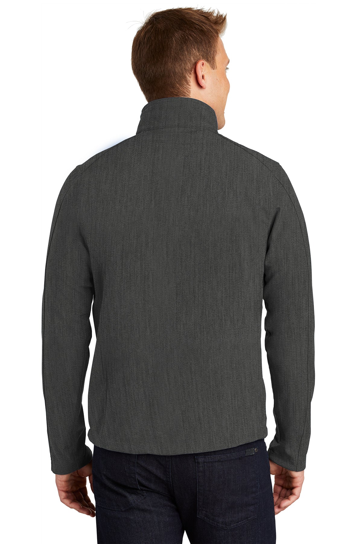 port authority_j317 _black charcoal heather_company_logo_jackets