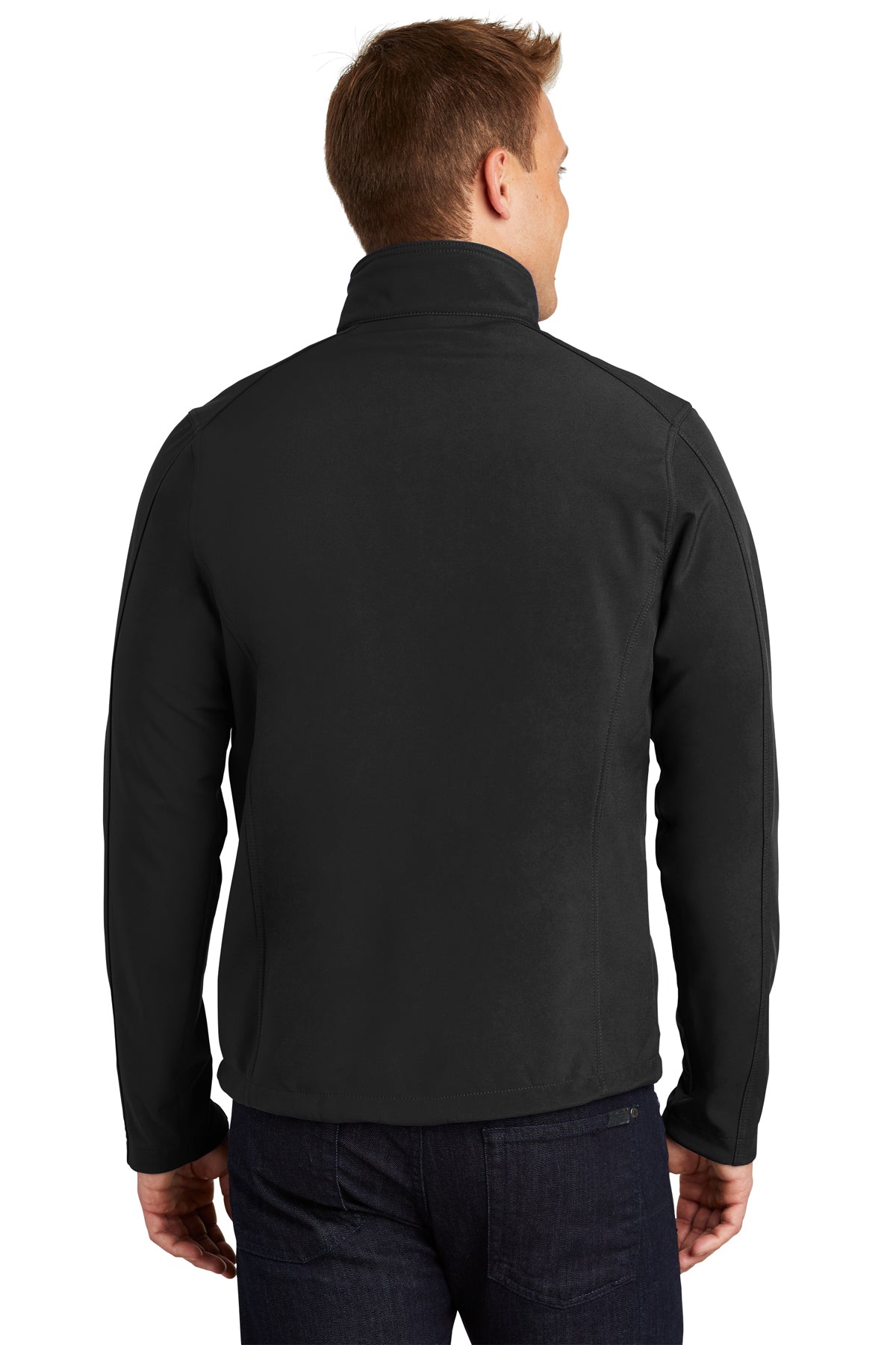 Port Authority Tall Core Branded Soft Shell Jackets, Black