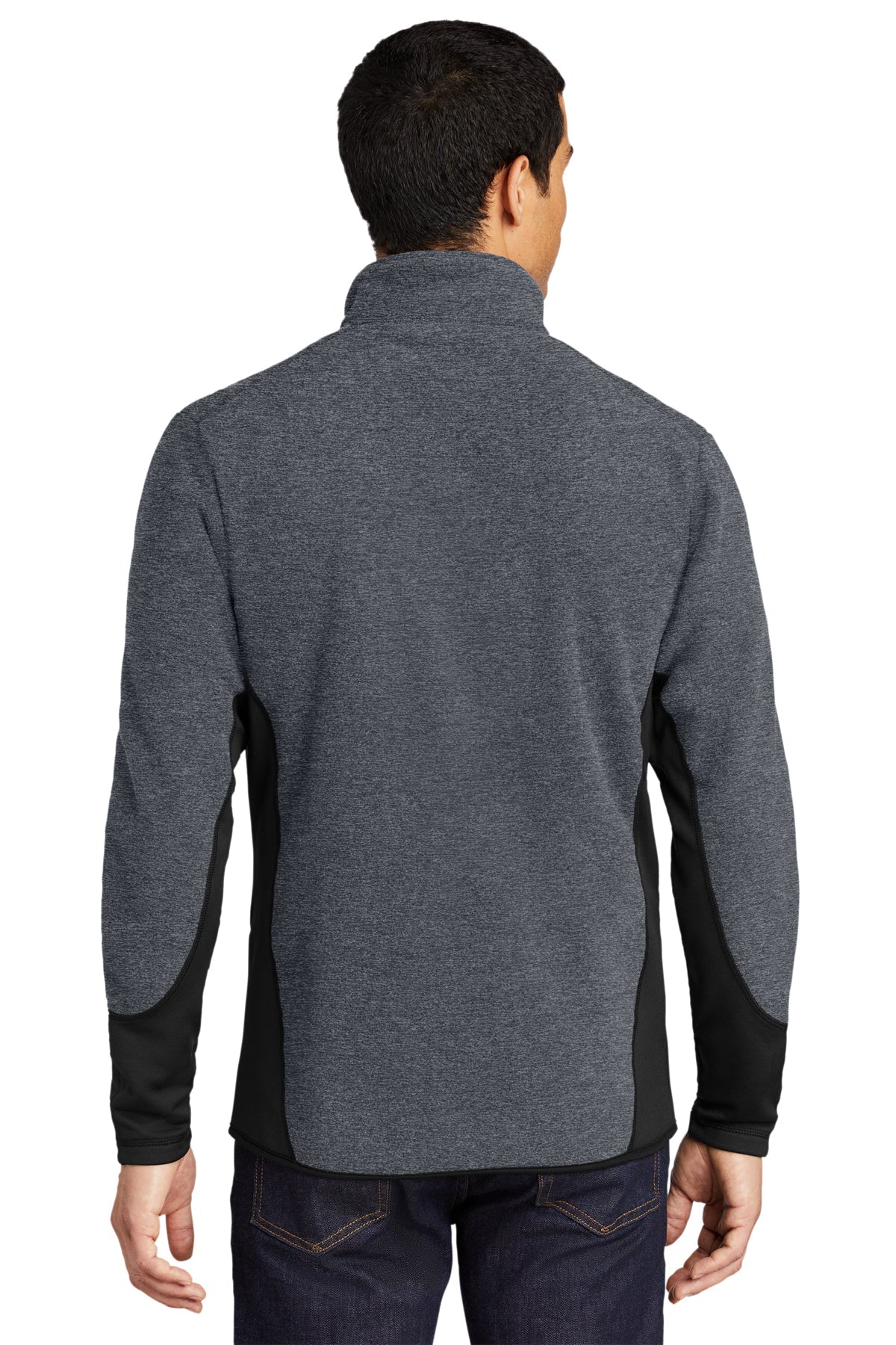 port authority_f227 _charcoal heather/ black_company_logo_jackets