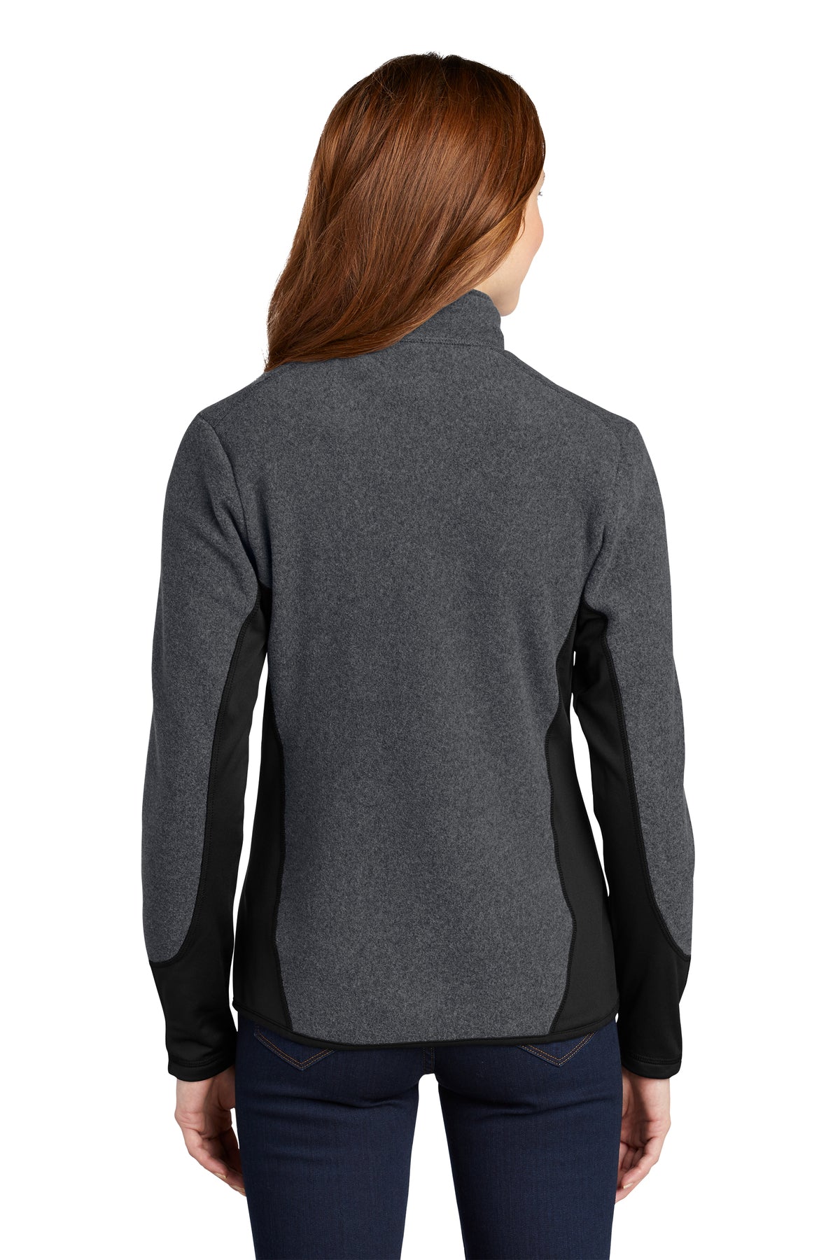 port authority_l227 _charcoal heather/ black_company_logo_jackets