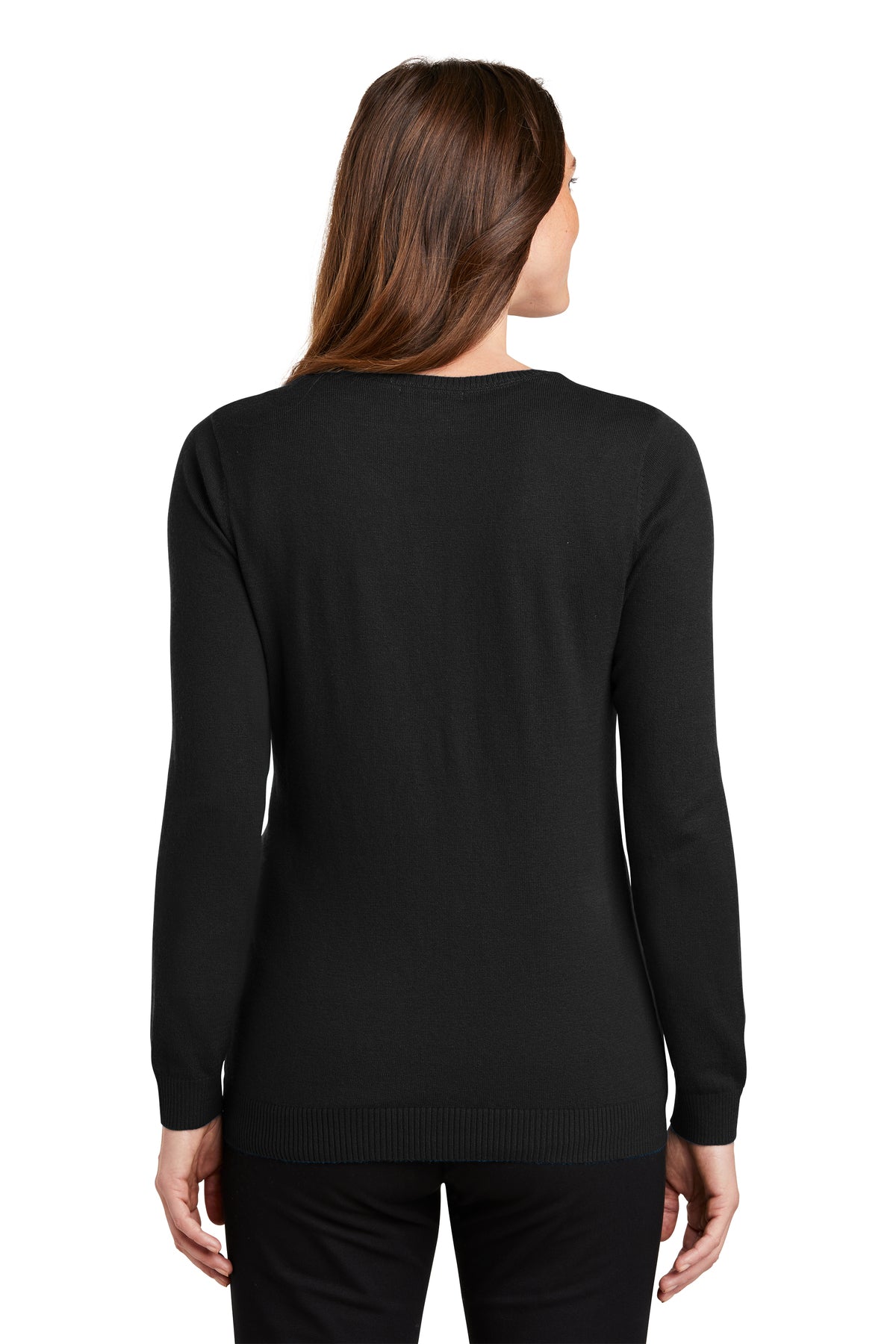 Port Authority Ladies Cardigan Customized Sweaters, Black [OneTouch]