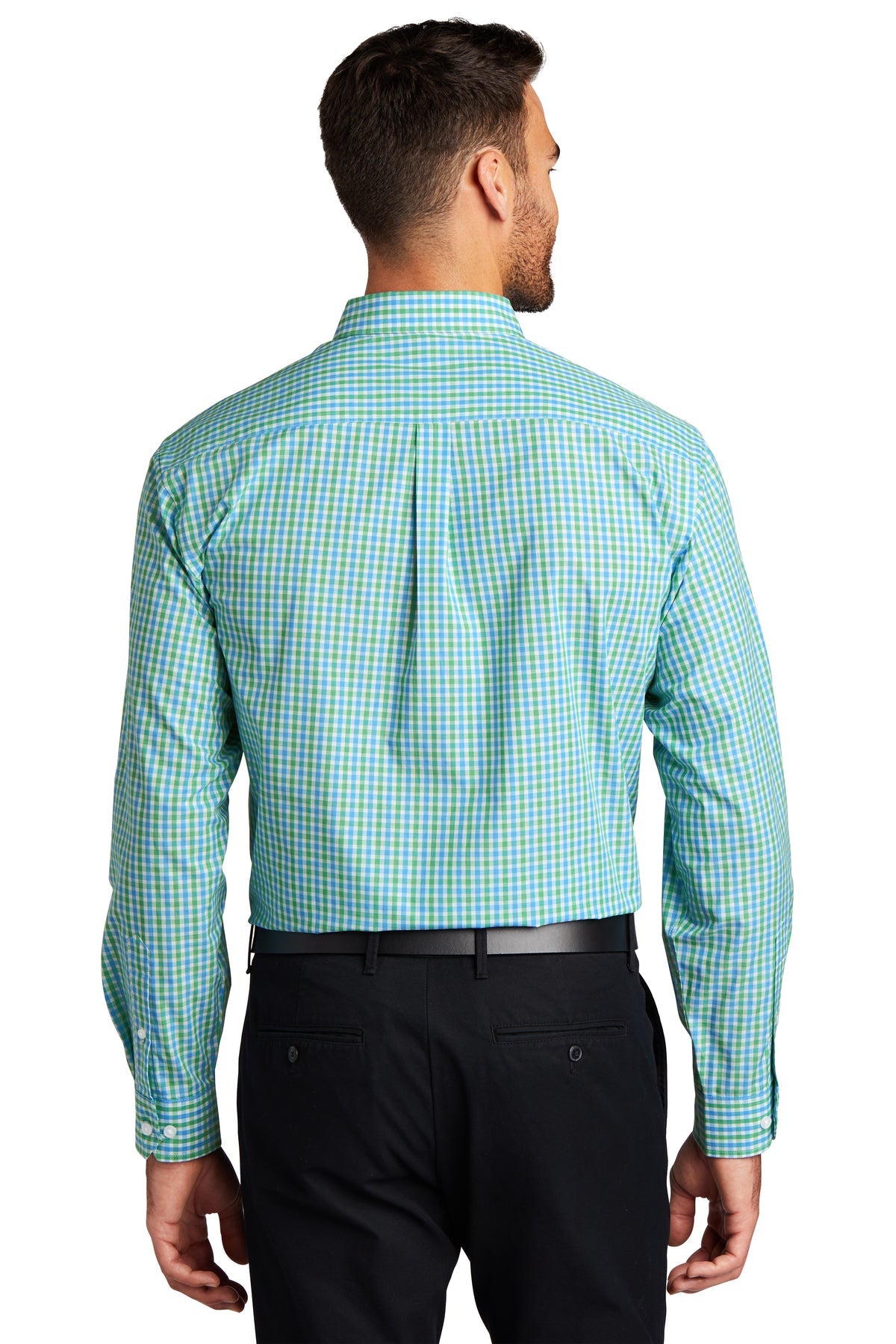 port authority_s654 _green/ aqua_company_logo_button downs