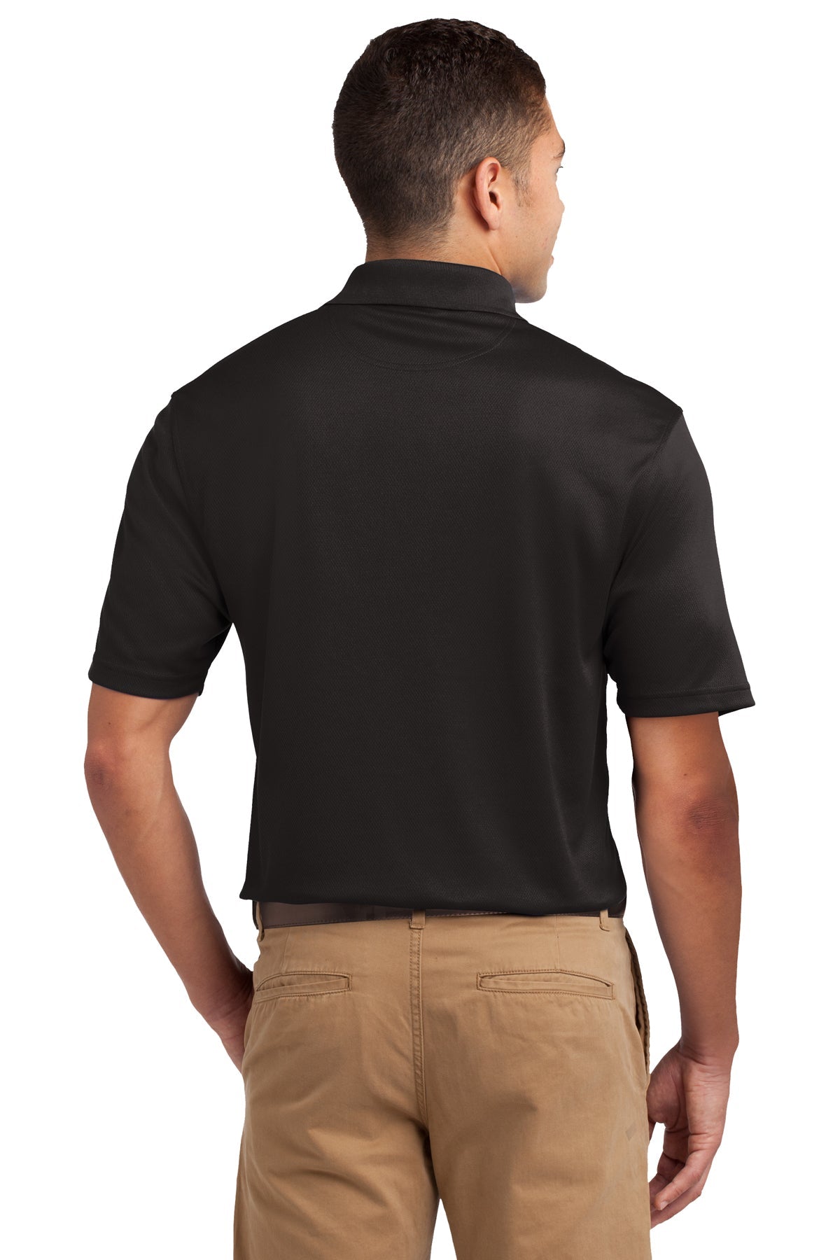 Sport-Tek Tall Dri-Mesh Custom Polos, Black