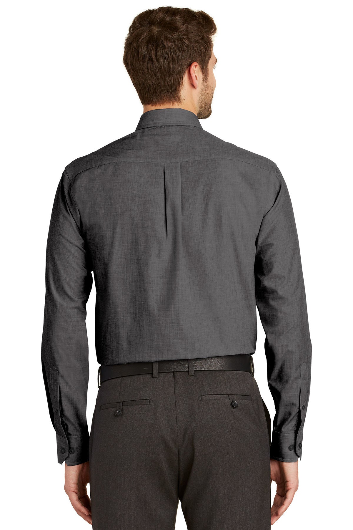 port authority_tls640 _soft black_company_logo_button downs