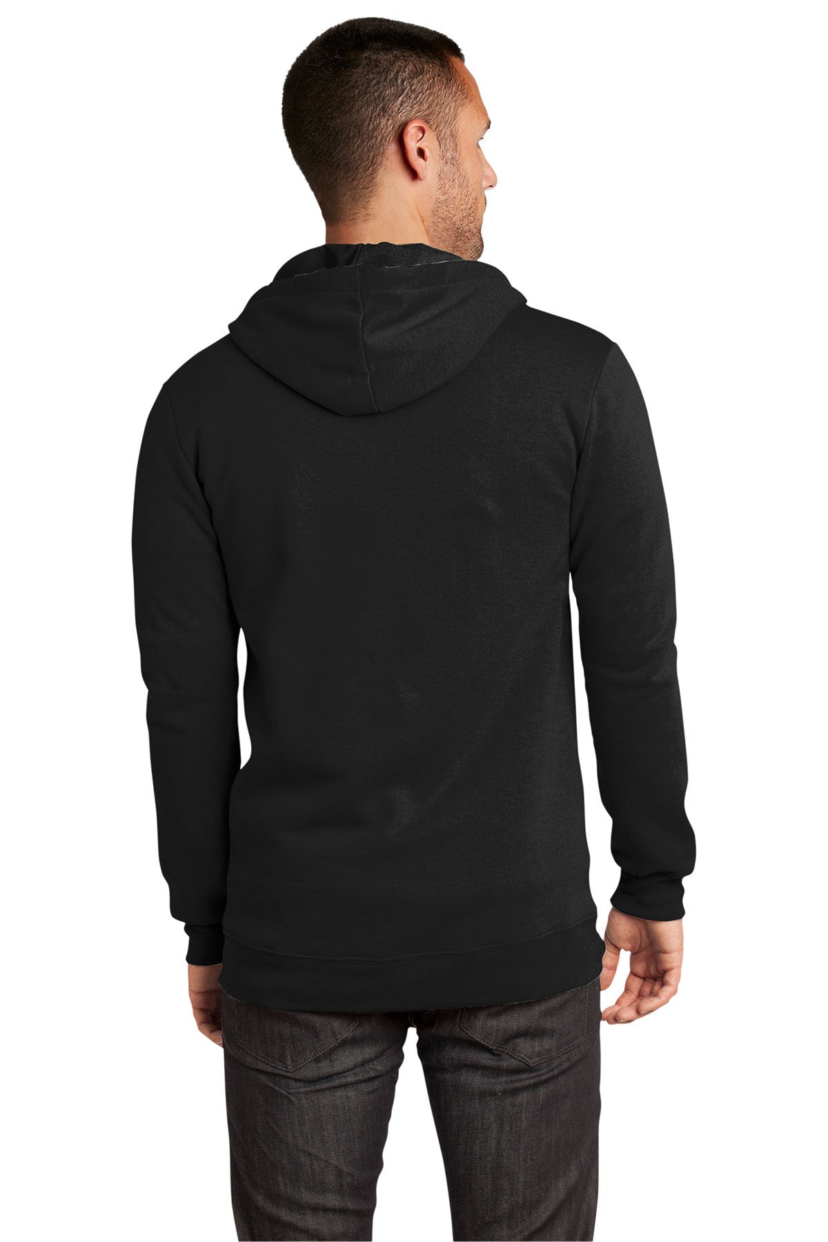 district_dt800 _black_company_logo_sweatshirts