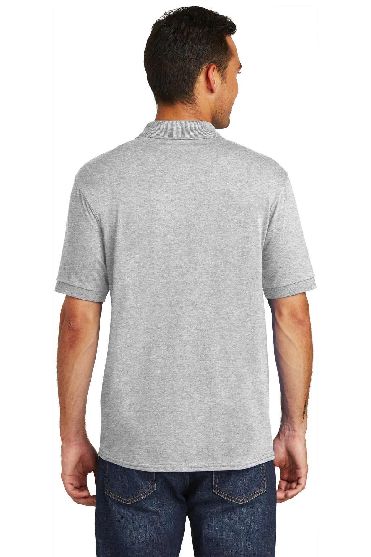 Port & Company Custom Jersey Knit Polos, Ash [Adam Equipment]