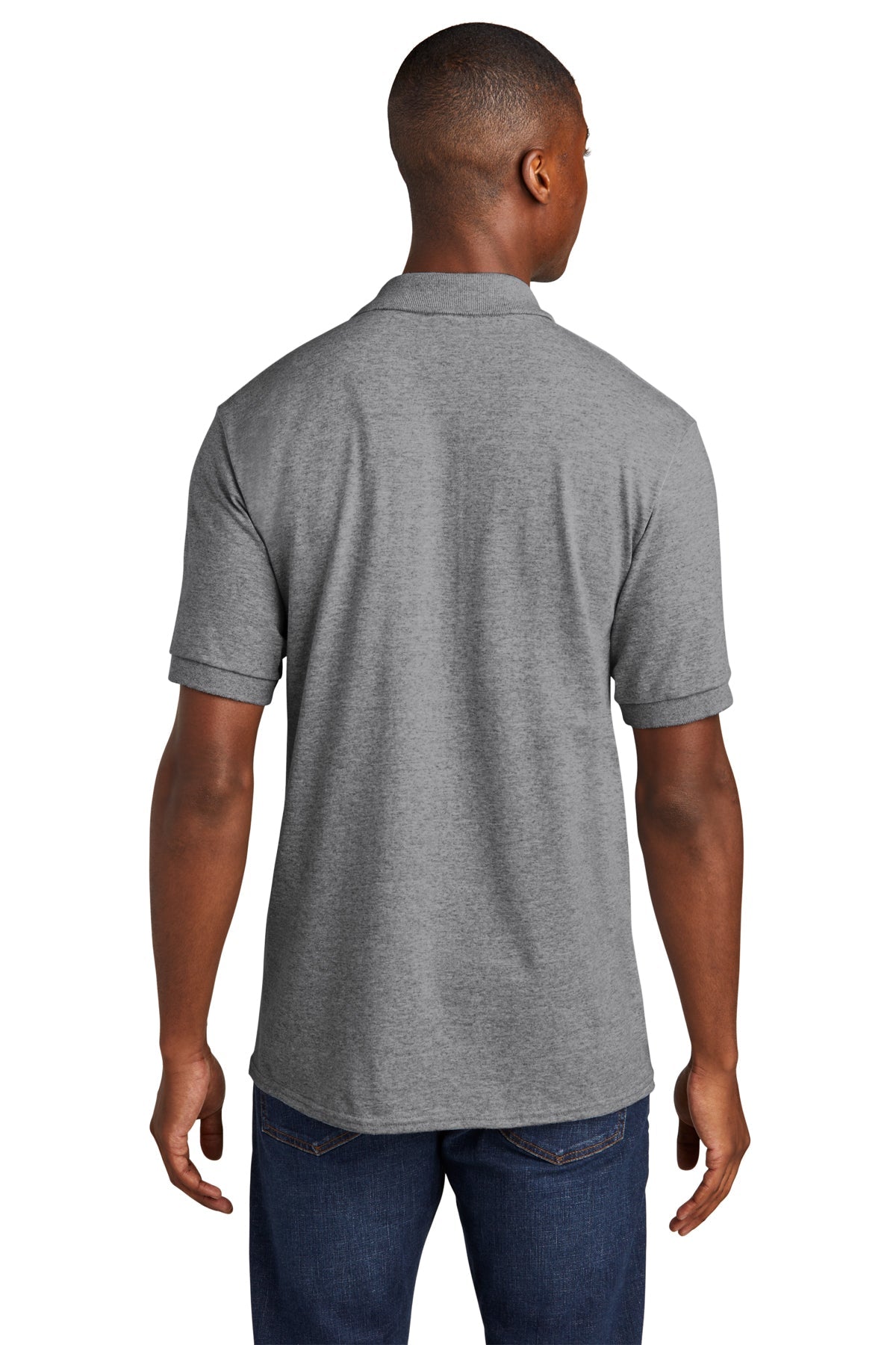 port & company_kp55p _athletic heather_company_logo_polos