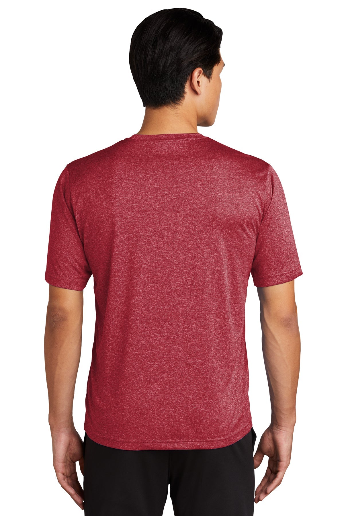 Sport-Tek Tall Heather Contender Branded Tee's, Scarlet Heather