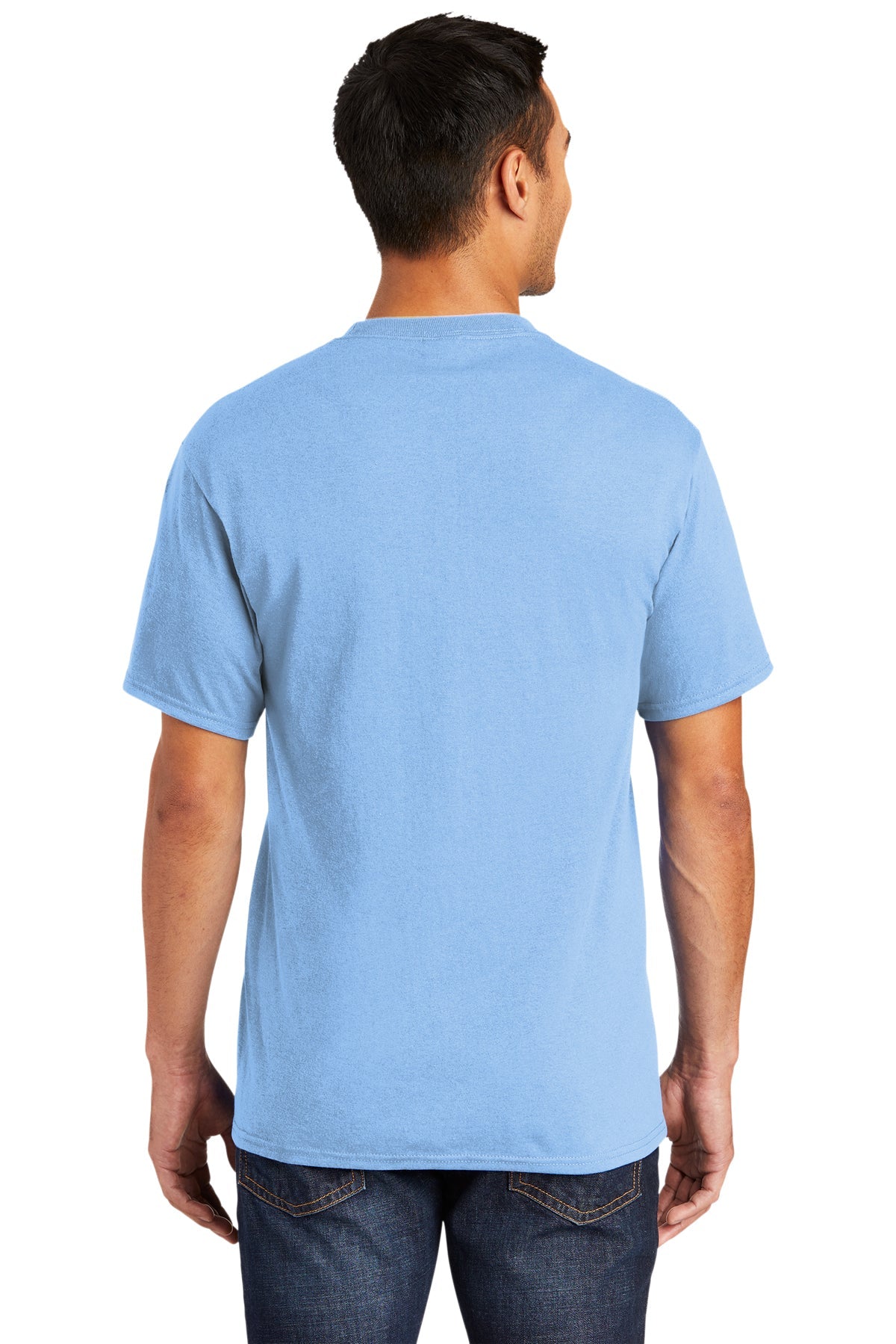 Port & Company Tall Core Blend Branded Tee's, Light Blue