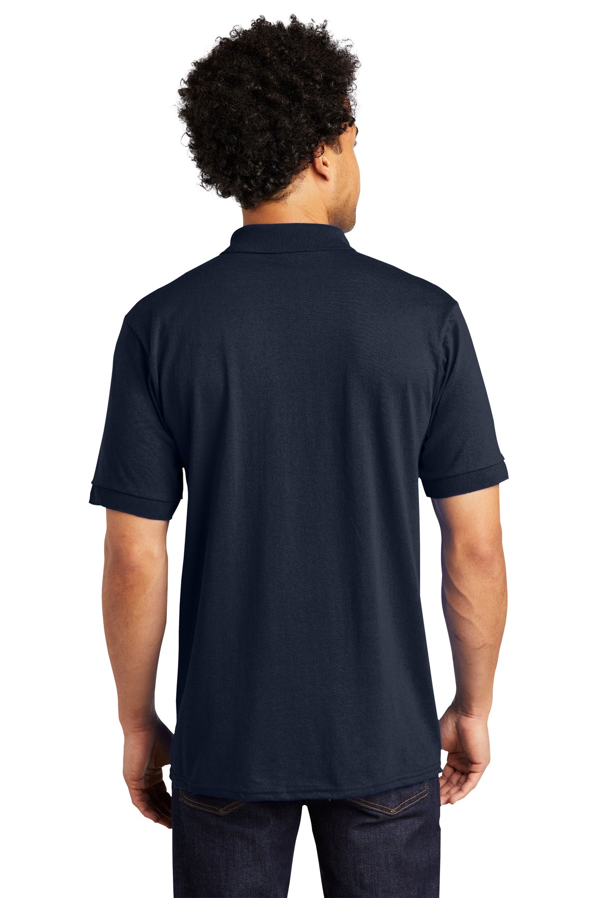 Port & Company Tall Jersey Knit Customized Polos, Deep Navy [Colonial Property Management]